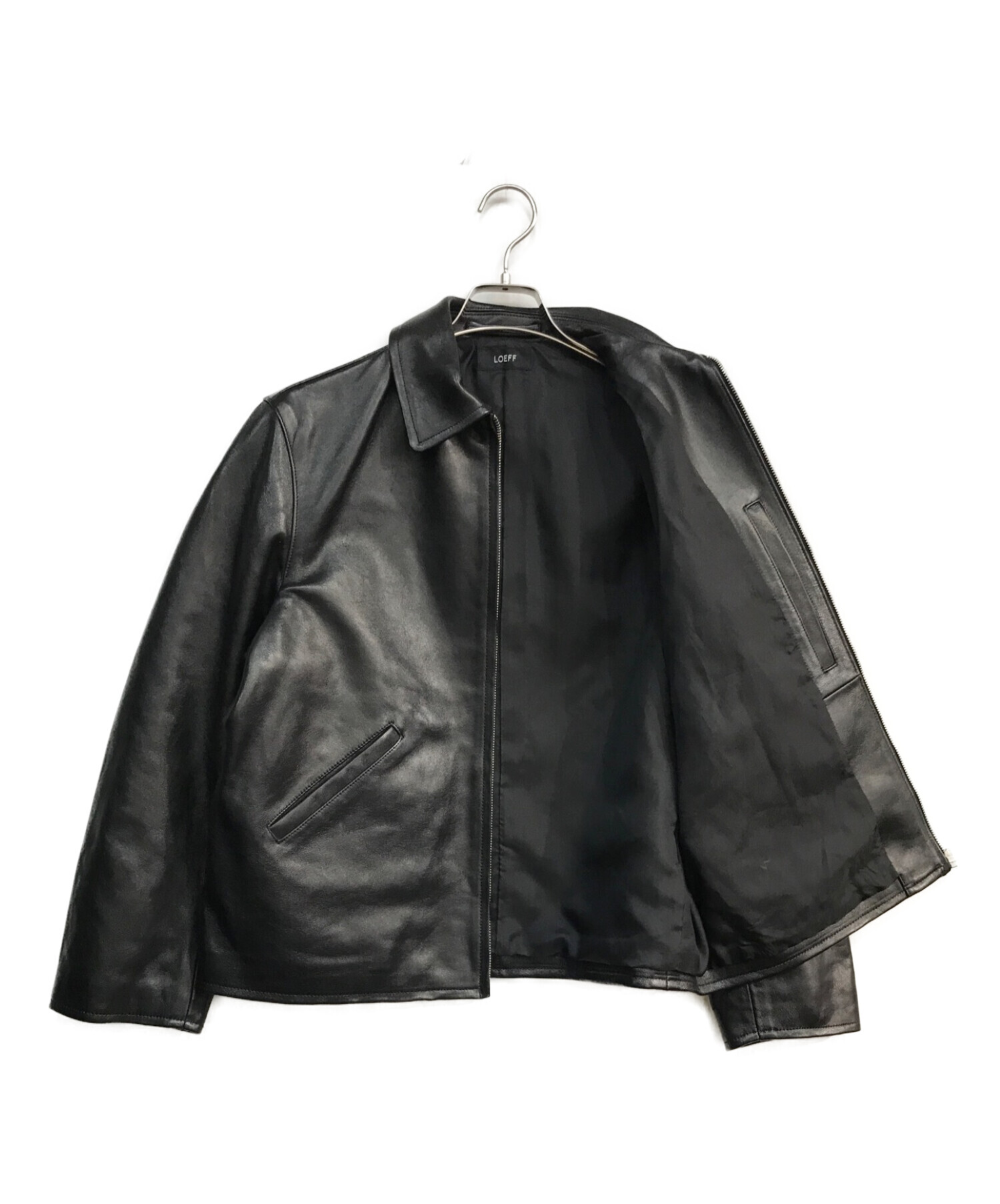 LOEFF＞ラムレザー バイカージャケット UNISEX size2 【中古・古着通販 