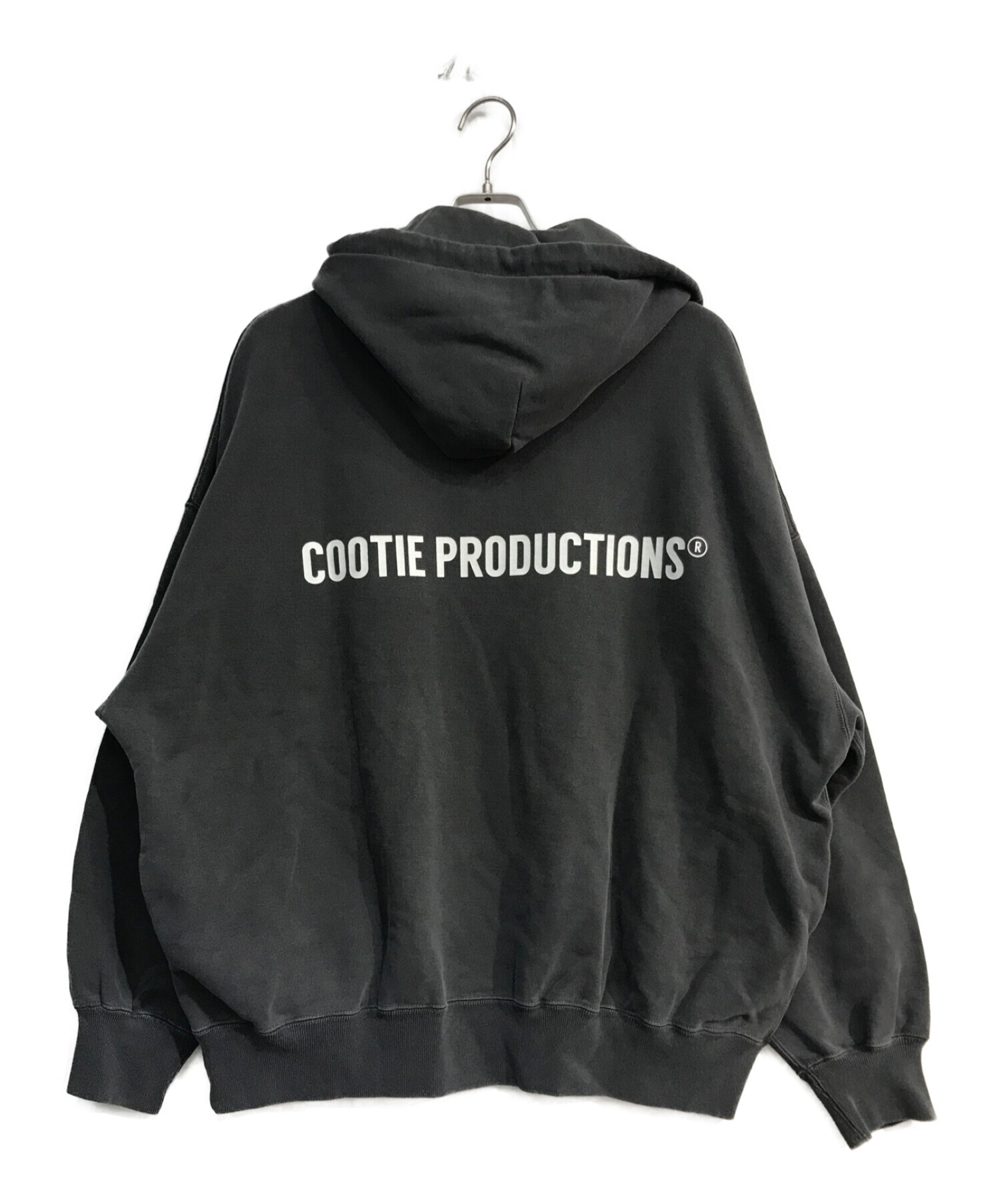 COOTIE PRODUCTIONS (クーティープロダクツ) Pigment Dyed Open End Yarn Sweat Hoodie　 CTE-23A308 グレー サイズ:L 未使用品