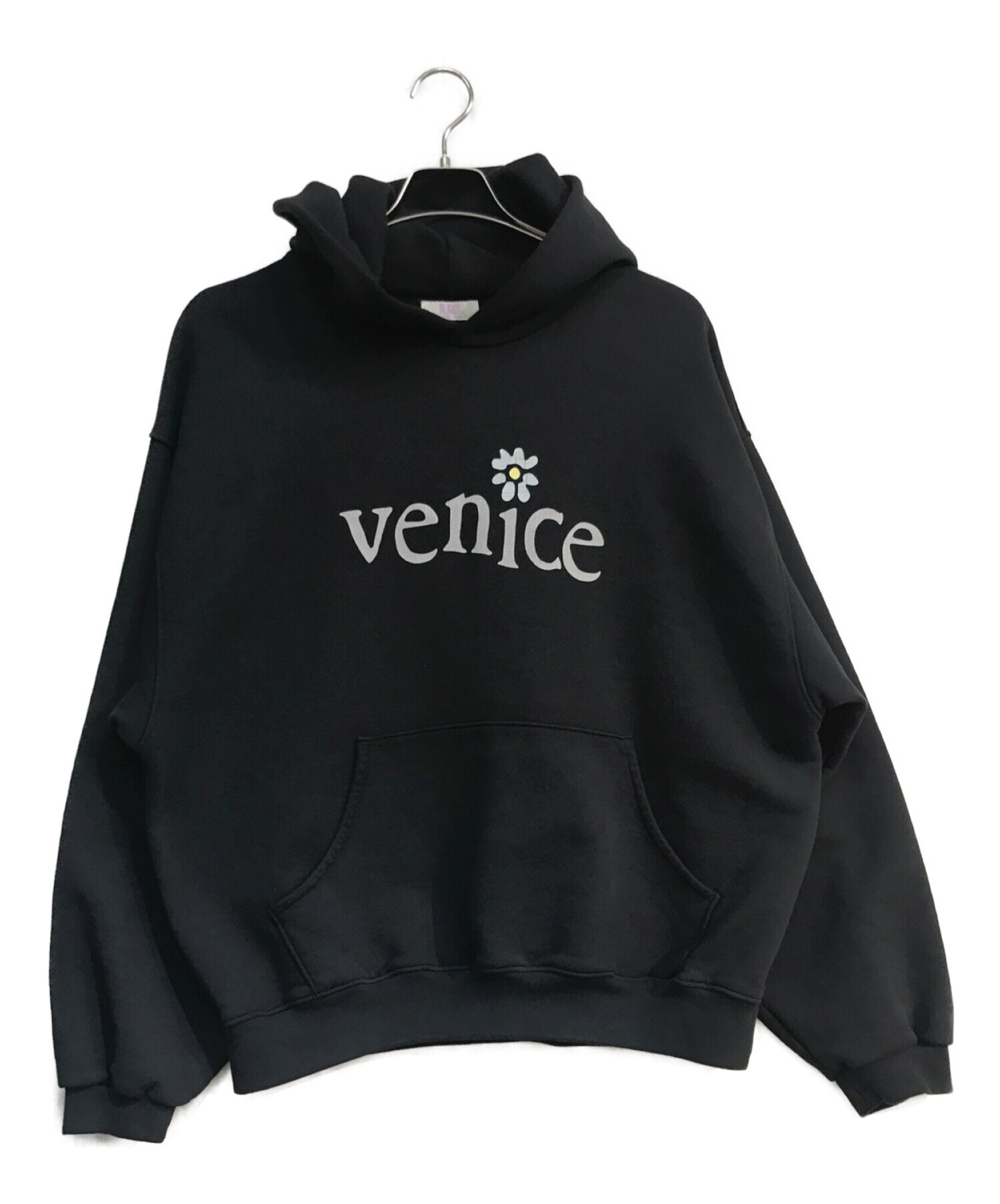 中古・古着通販】ERL (イーアールエル) venice hoodie ブラック サイズ 