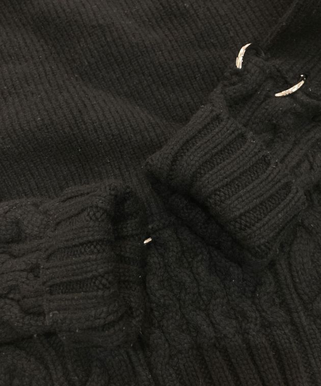 中古・古着通販】sacai (サカイ) デザインニット 20-05281 ブラック  
