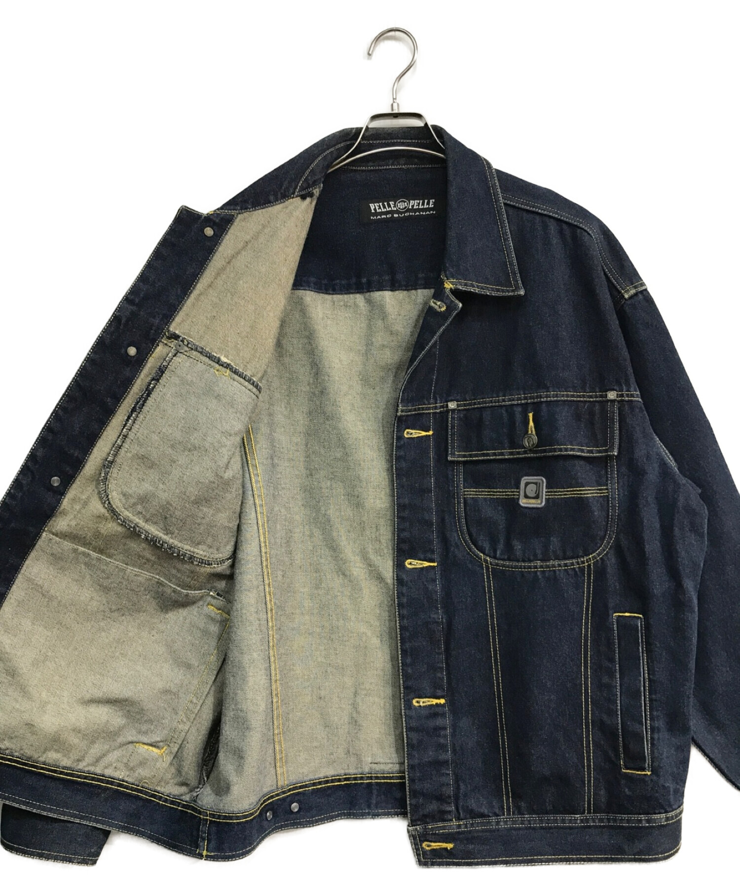 PELLE PELLE ペレペレ デニムジャケット gジャン ブラックデニム PELLE PELLE ペレペレ デニムジャケット gジャン ブラックデニム