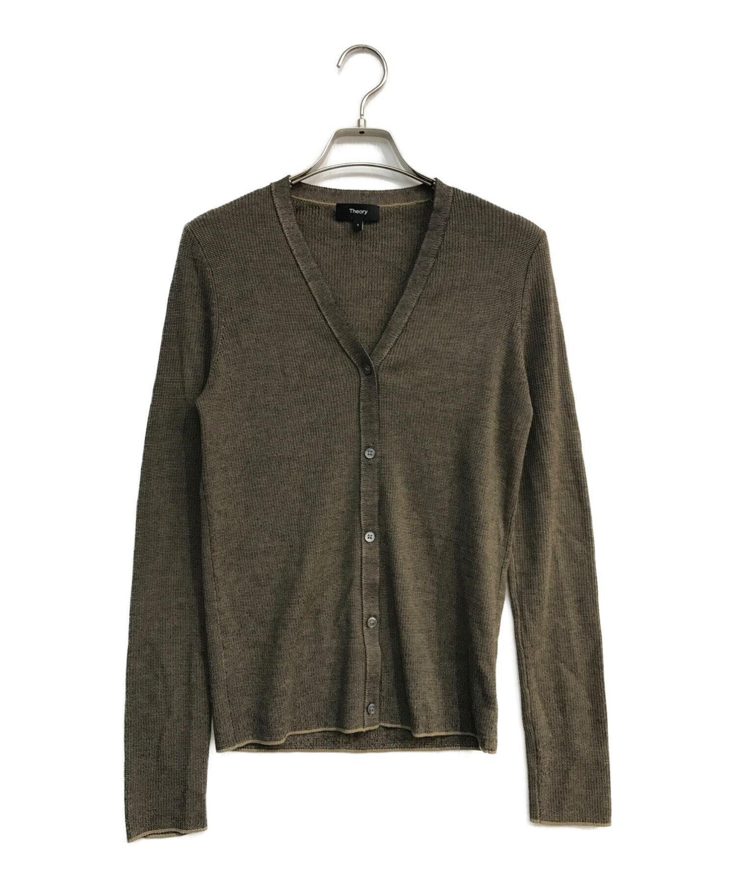 未使用】Theory Regal Wool Silk Trim かみ合わ Cardi