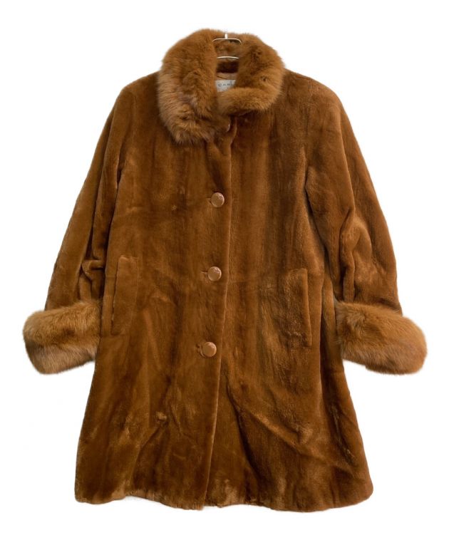 中古・古着通販】CARVEN (カルヴェン) ファーコート ブラウン サイズ 