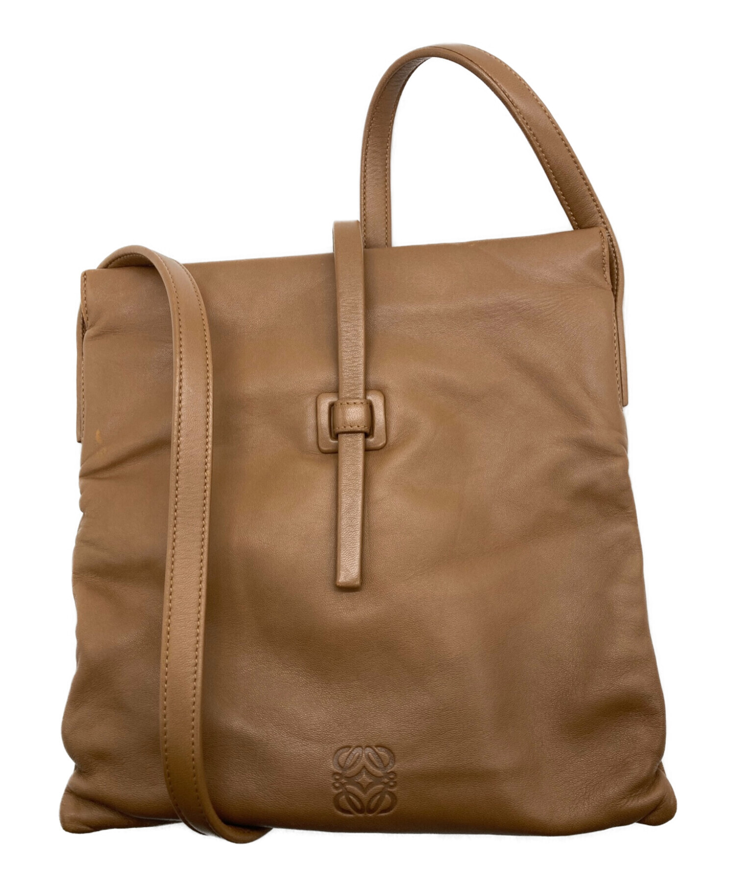 中古・古着通販】LOEWE (ロエベ) アナグラムショルダーバッグ ブラウン 