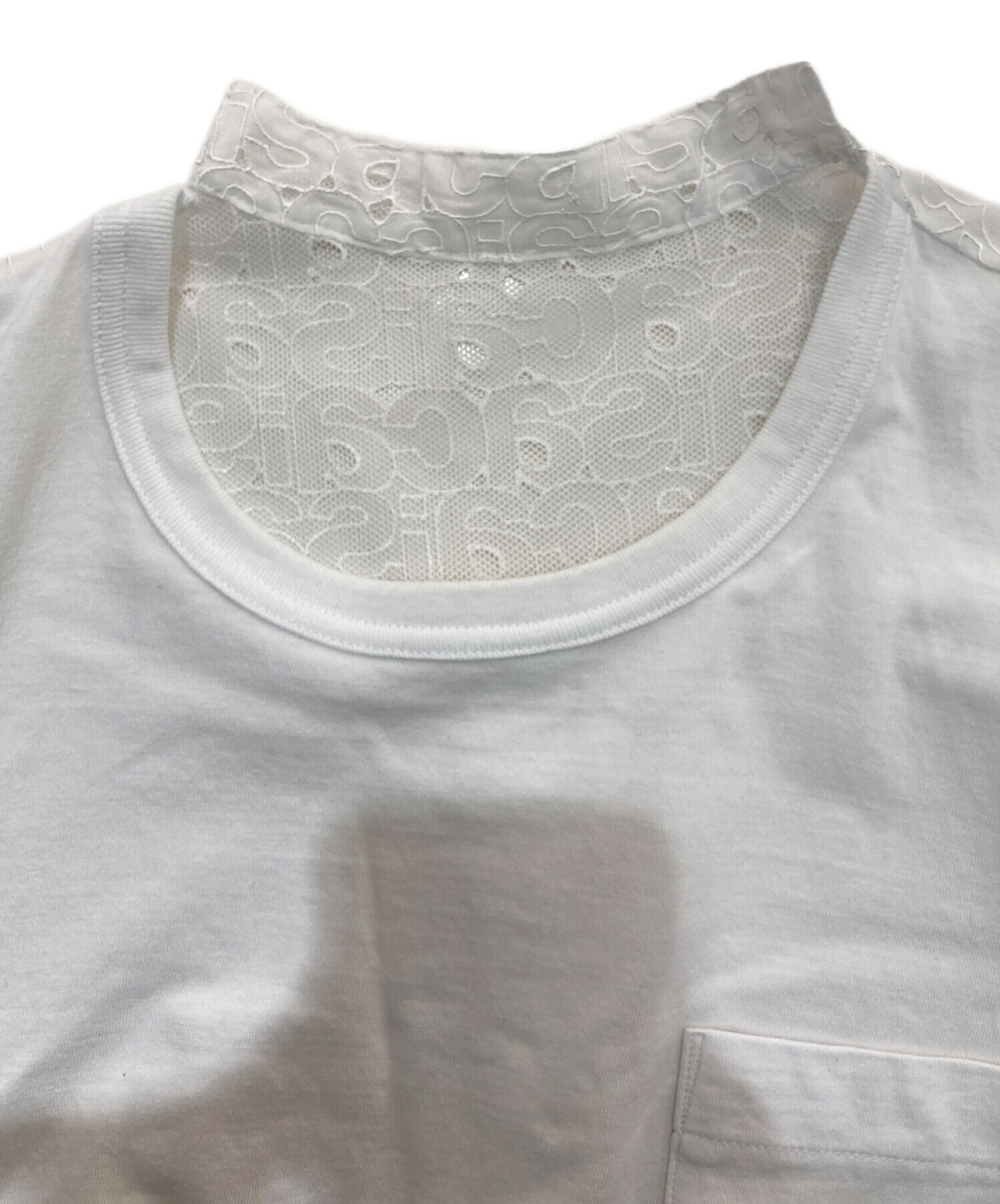 美品】Sacai 切り替えTシャツ レース｜ファッション