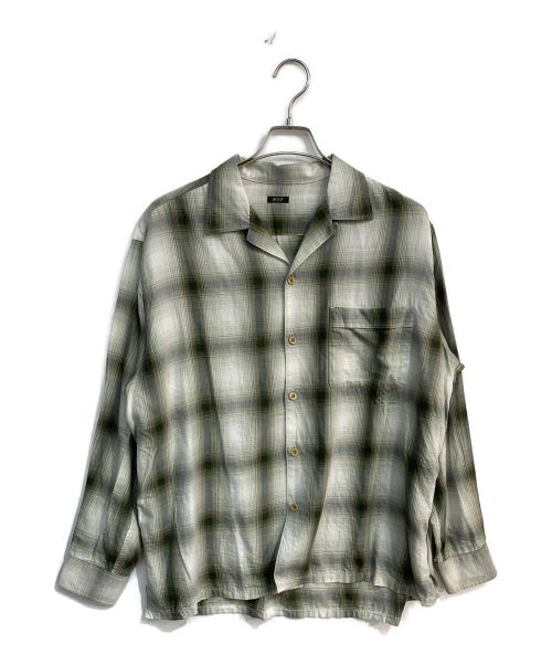 新品未使用タグ付き 硬 2024AW H.UNIT オンブレチェックシャツ