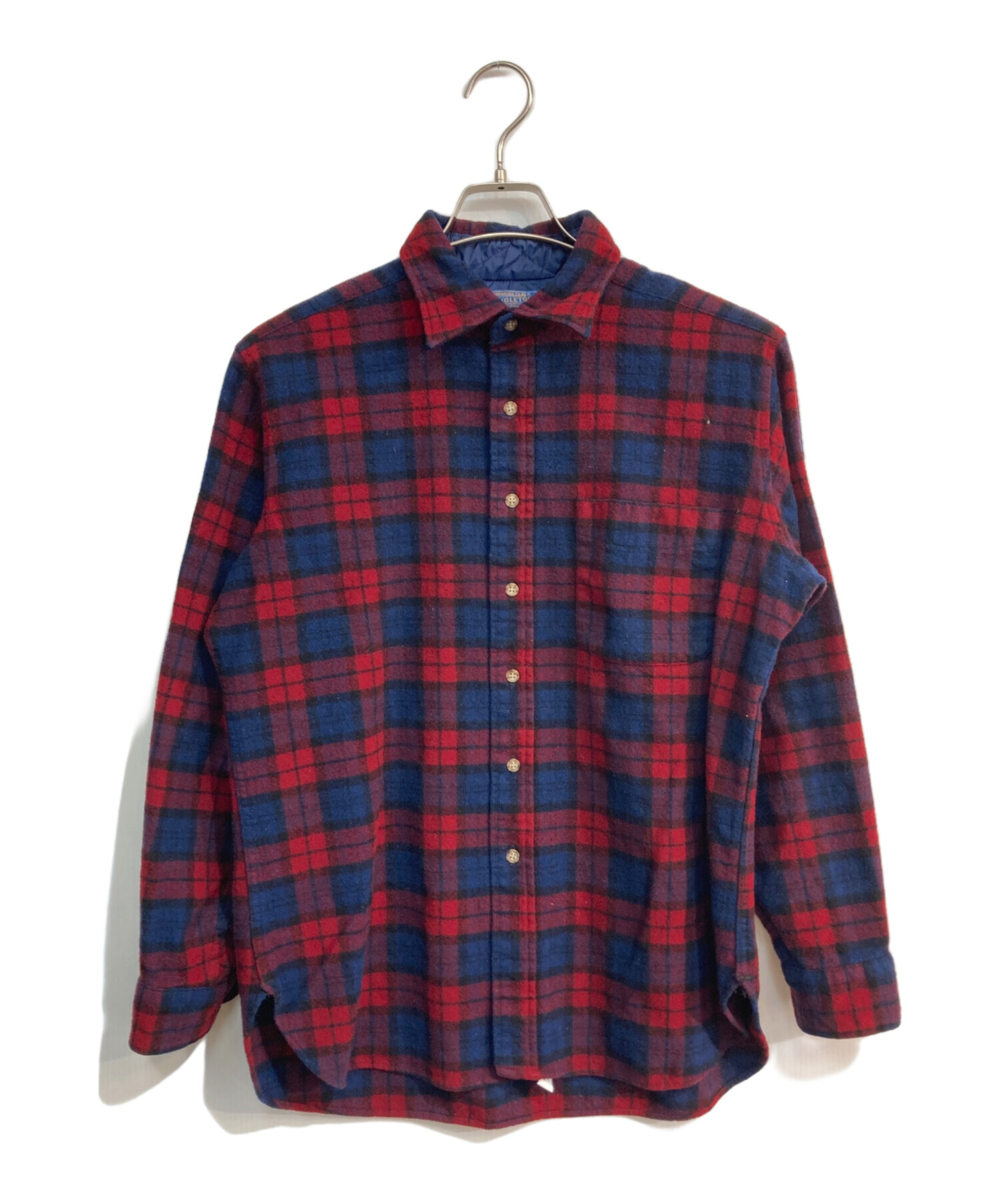 希少】70s Pendleton ペンドルトン 丸かっ ウールシャツ ループカラー 