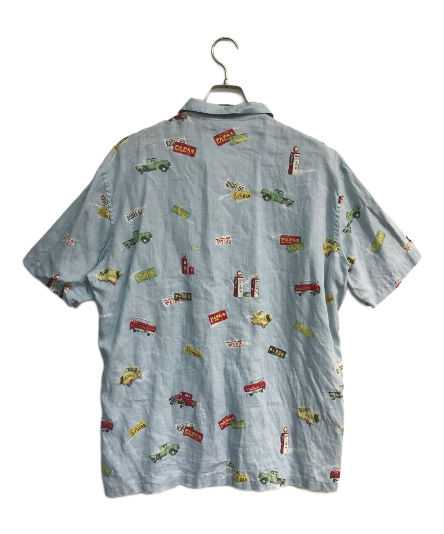 中古・古着通販】PAPAS (パパス) アロハシャツ リネンオープンカラー 