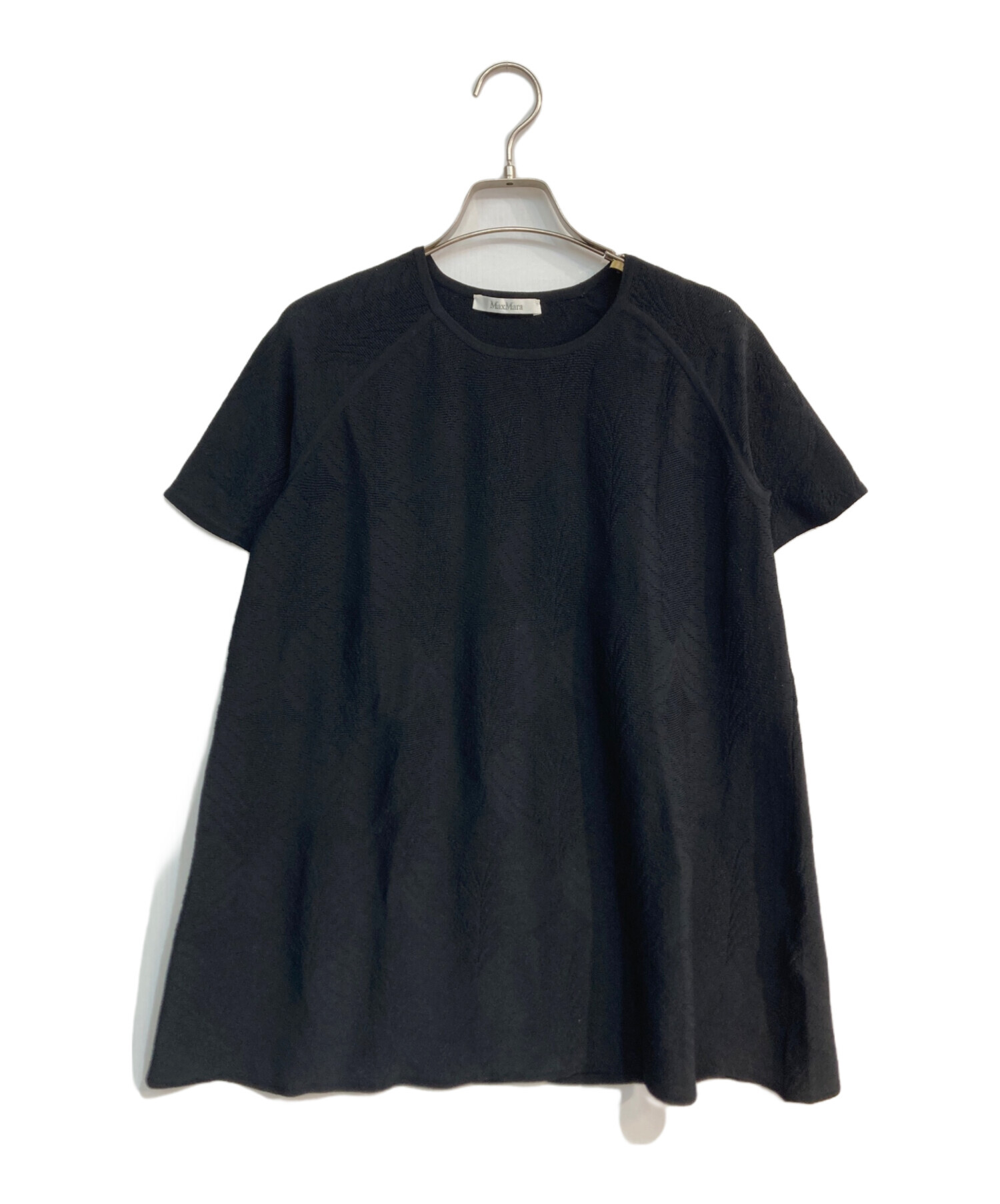 中古・古着通販】MaxMara (マックスマーラ) 半袖ニット ブラック 