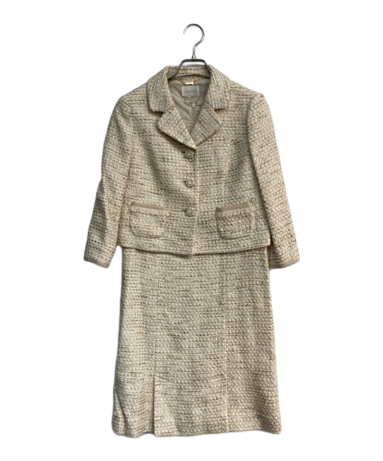 ハロッズ Harrods スーツ サイズ2 ベージュ ハロッズ Harrods スーツ サイズ2 ベージュ