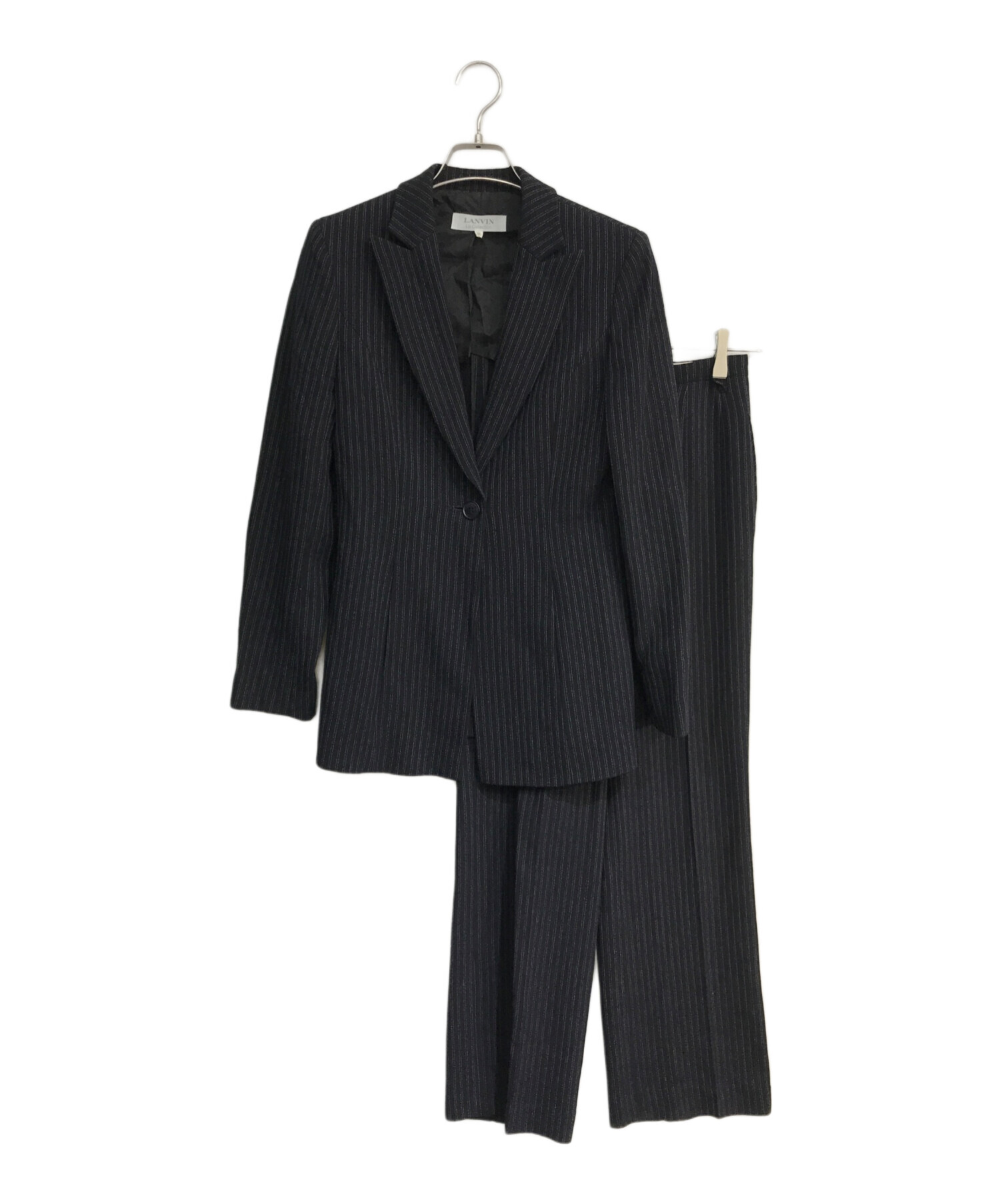 中古・古着通販】LANVIN (ライバン) セットアップ ブラック サイズ:S  