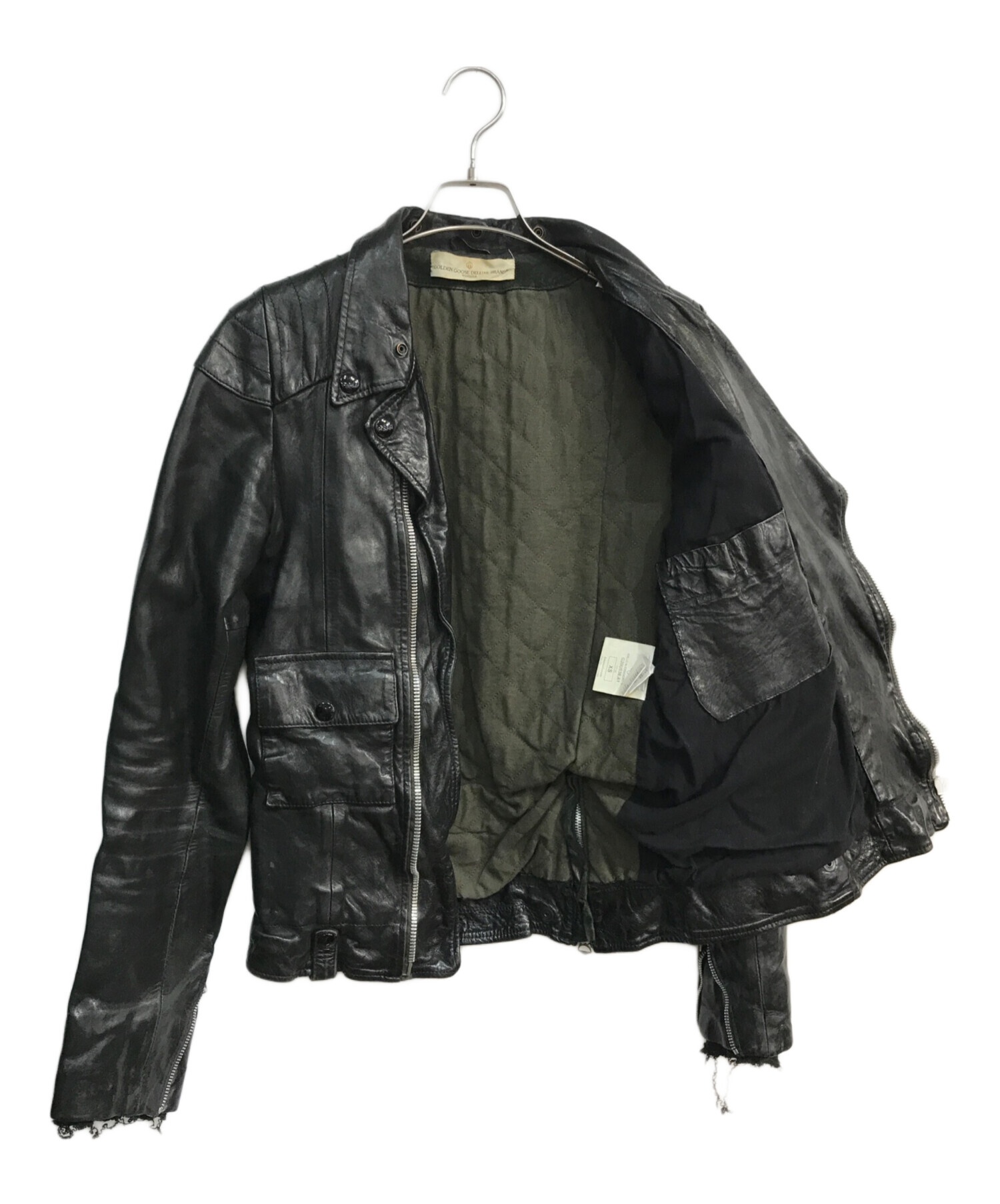 Golden （ゴールデングース）レザージャケット GOLDEN GOOSE（ゴールデングース） ゴールデン グース 17SS ダブル