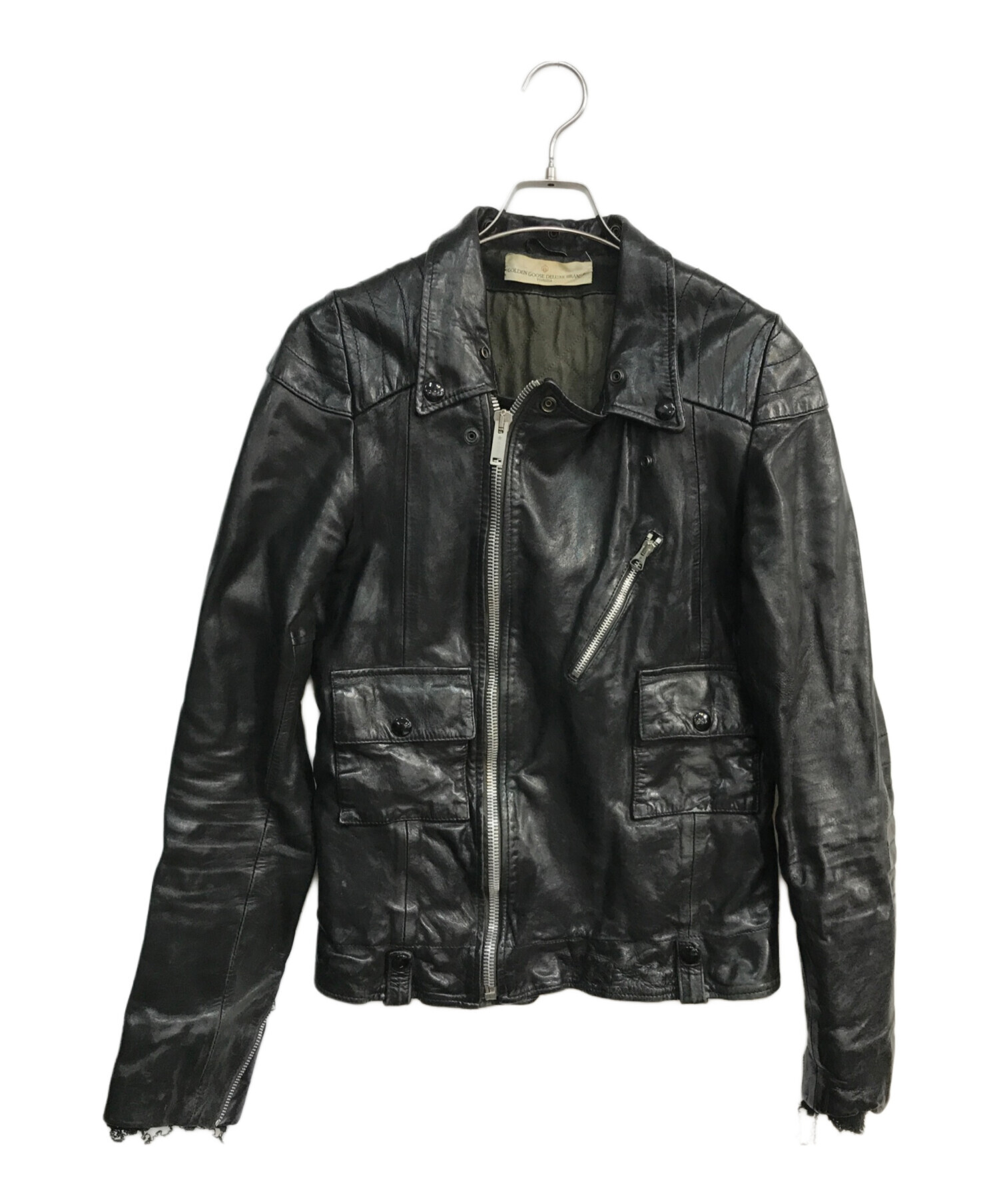 中古・古着通販】GOLDEN GOOSE (ゴールデングース) レザーライダース 