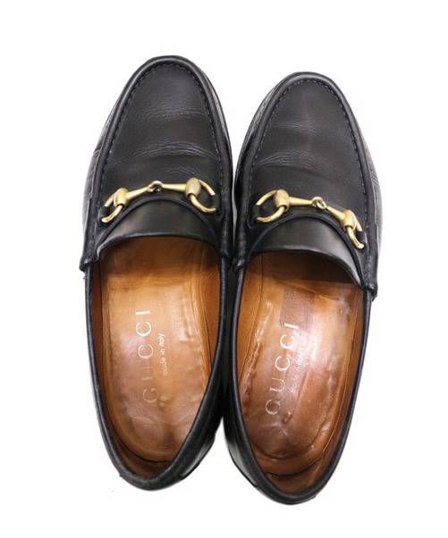 中古・古着通販】GUCCI (グッチ) ホースビットローファー ブラック 