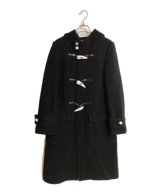 中古・古着通販】HYKE (ハイク) 白トグル ダッフルコート ブラック 