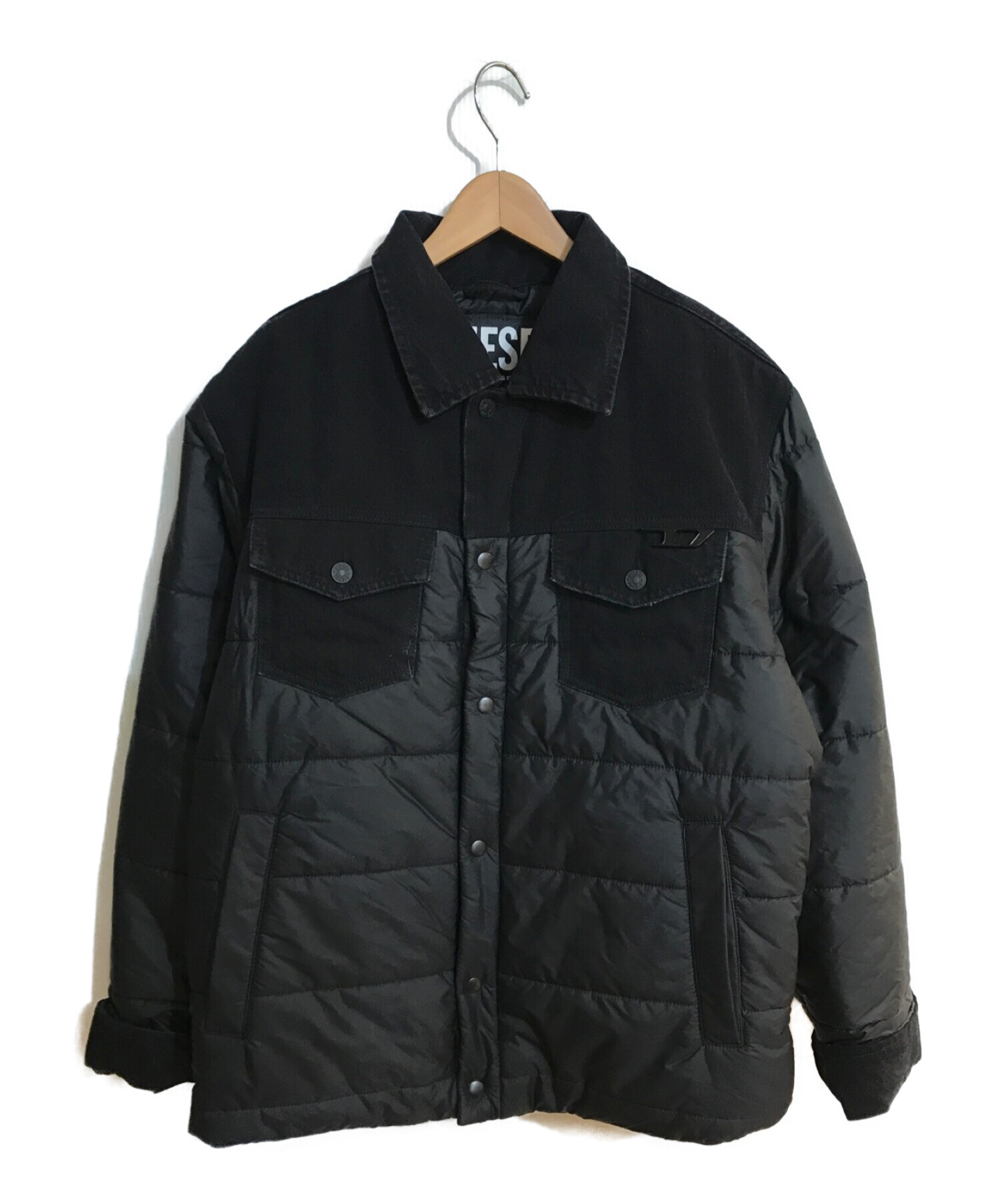 中古・古着通販】DIESEL (ディーゼル) ナイロンxデニム MIX 中綿入り 