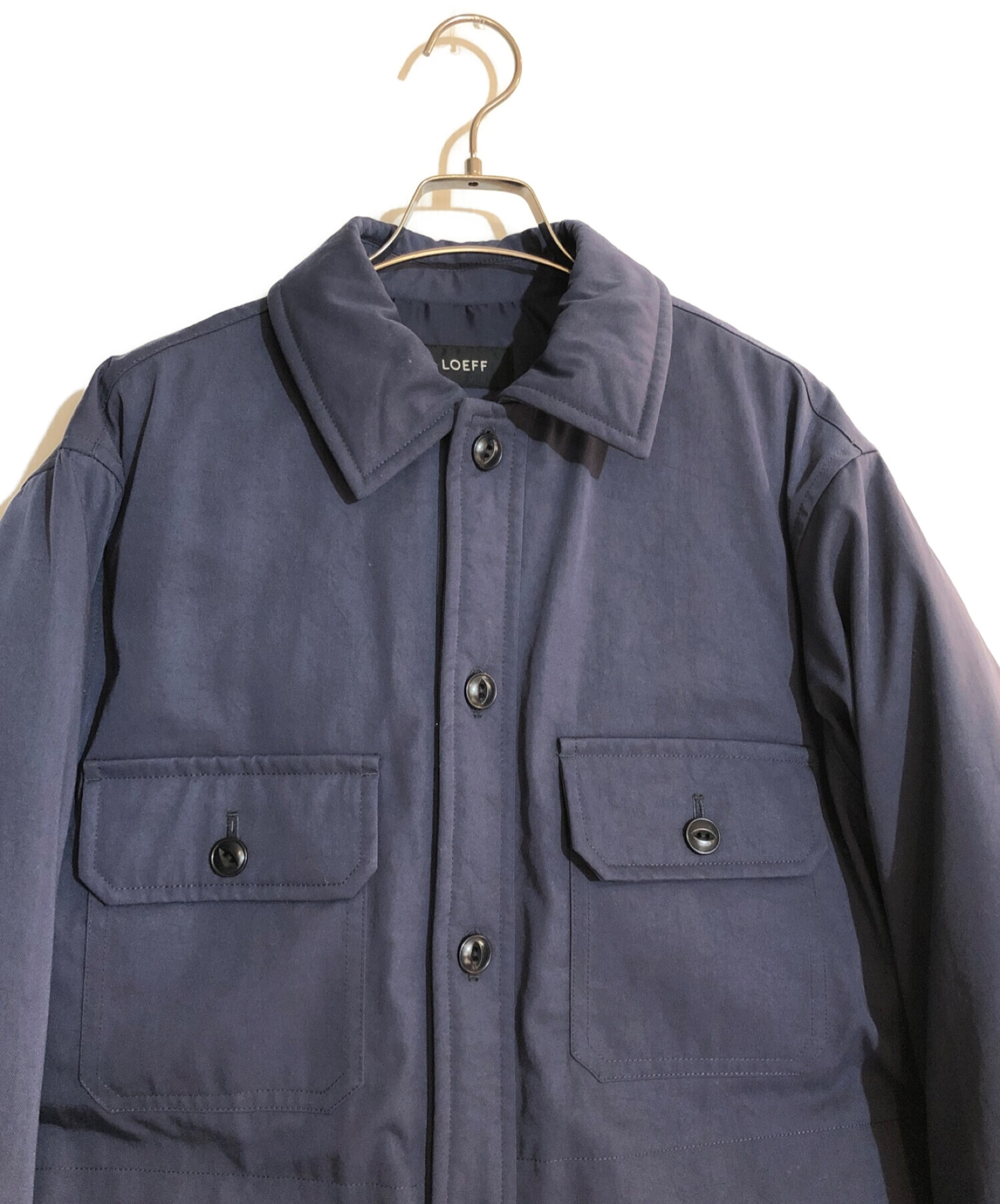 LOEFF (ロエフ) ナイロンCPOダウンジャケット ブルー サイズ:1