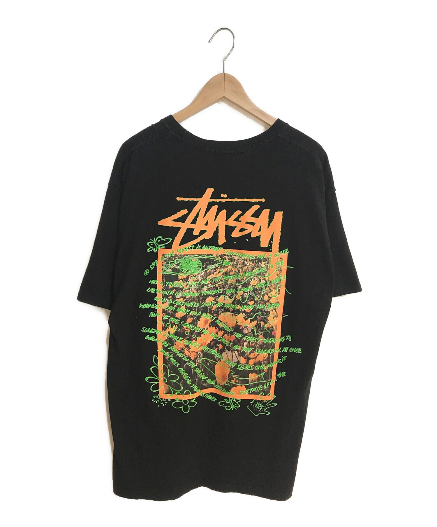 stussy (ステューシー) バックプリントTシャツ ブラック サイズ:L