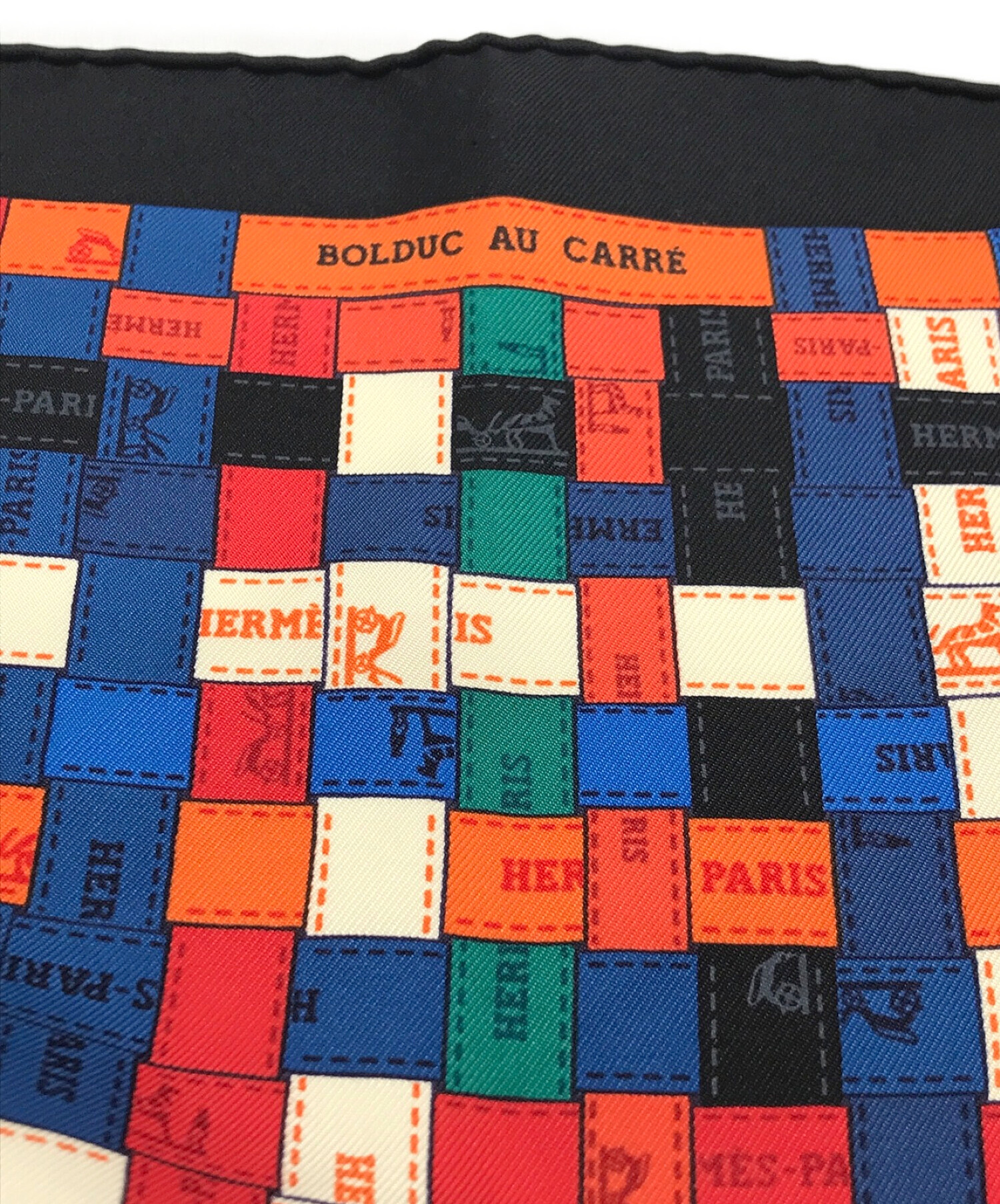 中古・古着通販】HERMES (エルメス) ボルデュック柄大判スカーフ 