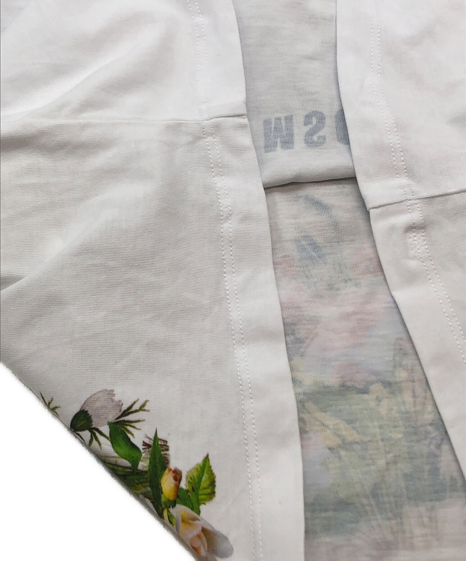 MSGM (エムエスジーエム) フラワーネコ Tシャツ ホワイト サイズ:SIZE S