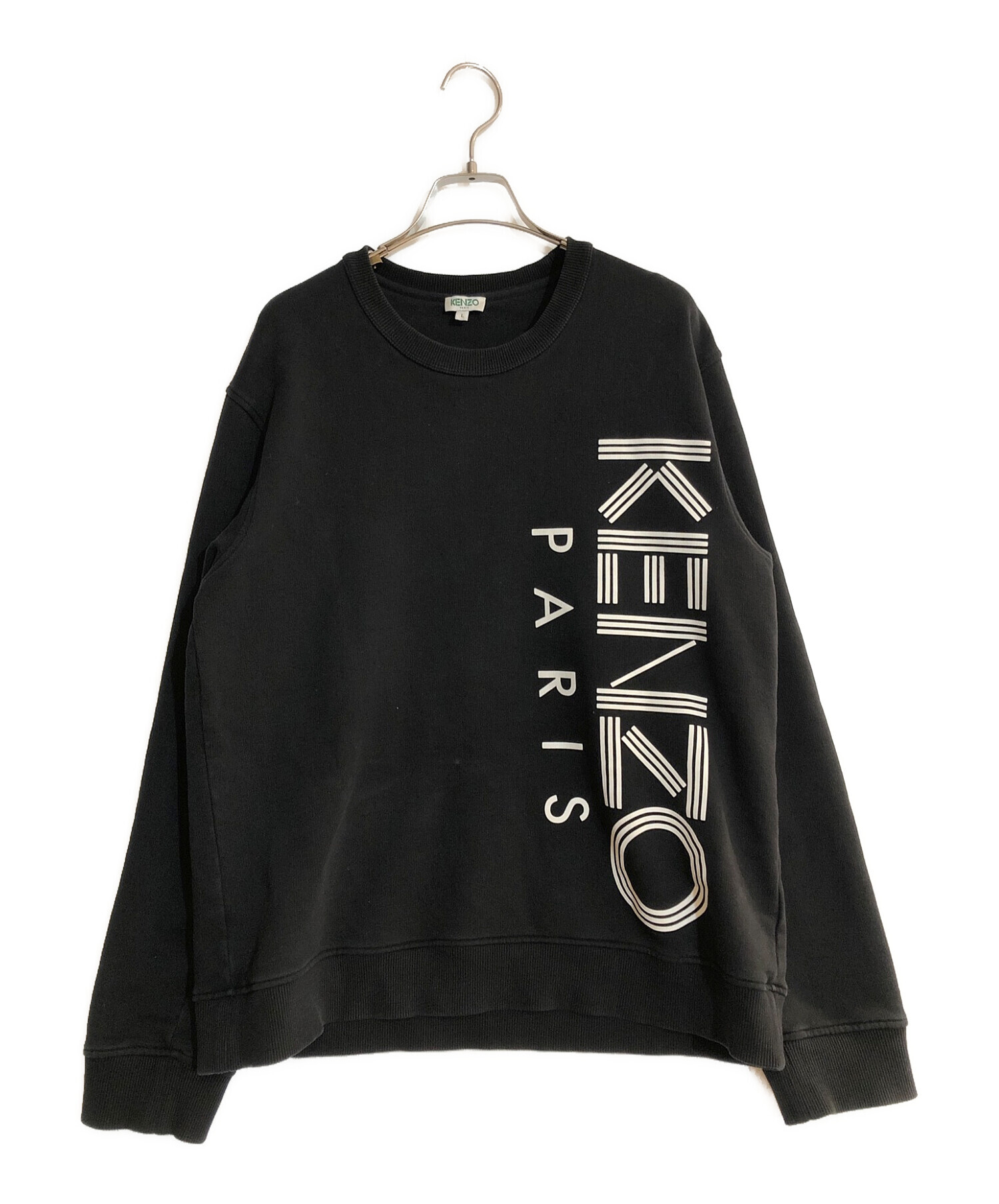KENZO (ケンゾー) ロゴプリントスウェット ブラック サイズ:L
