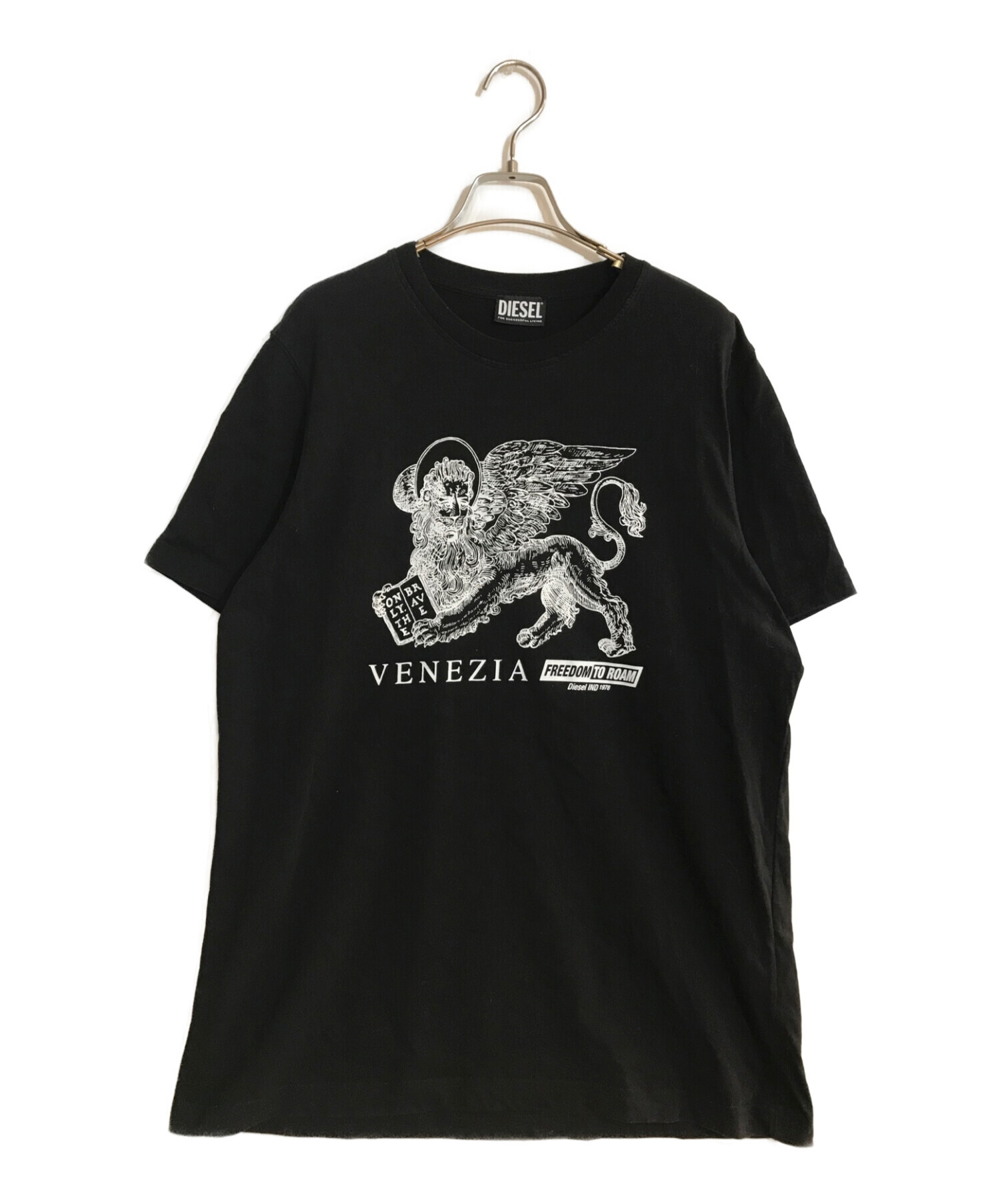 新品 M DIESEL ブランド Tシャツ カットソー ヴェネツィア D2 黒