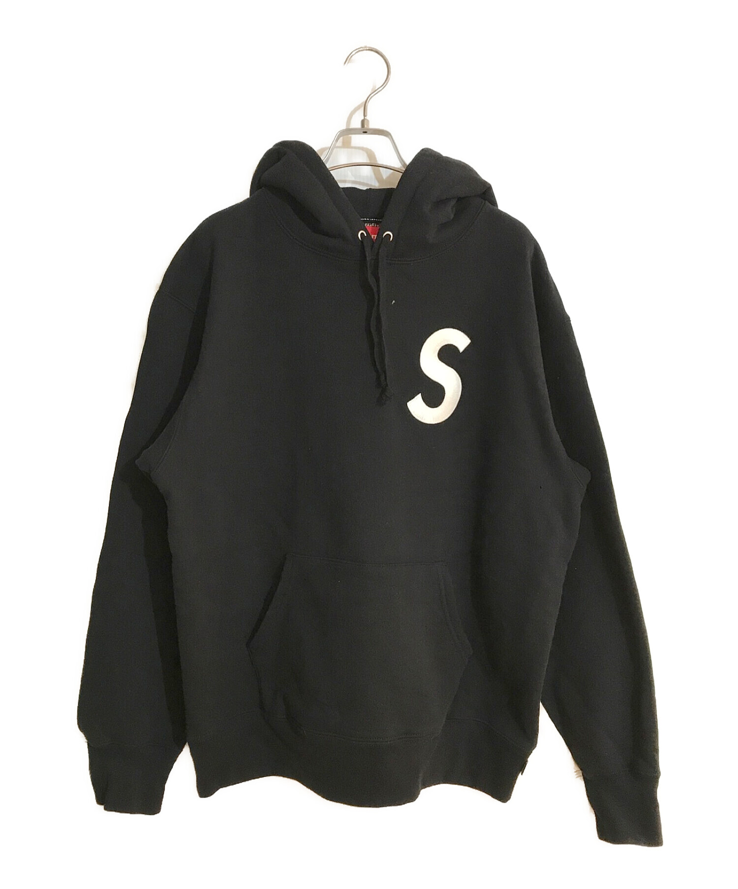 SUPREME (シュプリーム) S Logo Split Hooded Sweatshirt/エスロゴスピリットフーディースウェットシャツ ブラック  サイズ:SIZE L