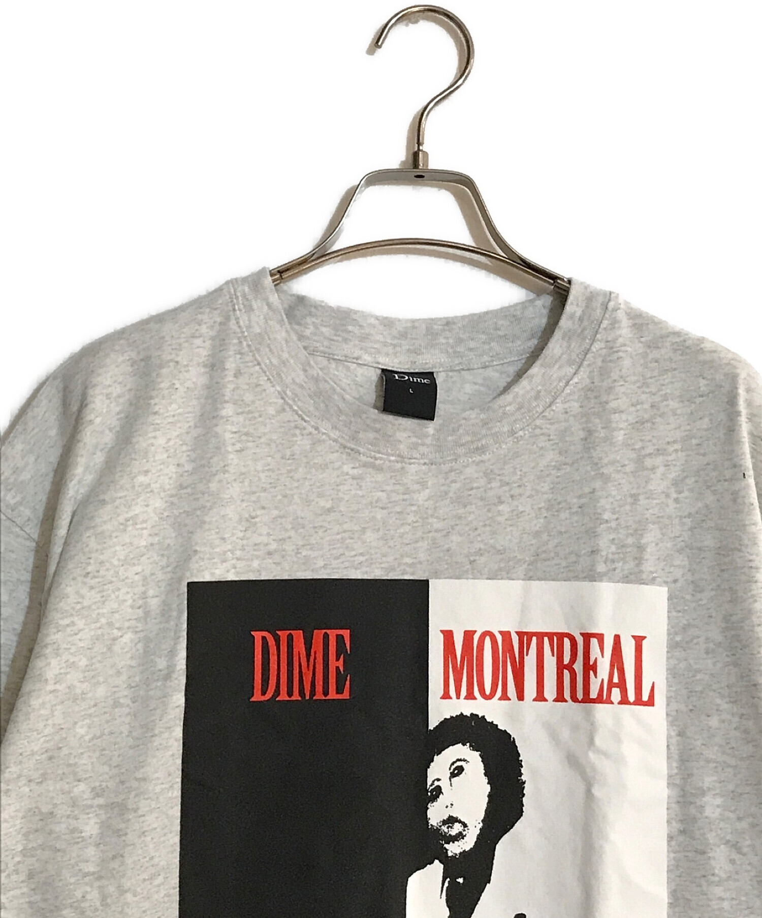 Dime (ダイム) restoration face Tシャツ/レストレーションフェイス Tシャツ グレー サイズ:SIZE L