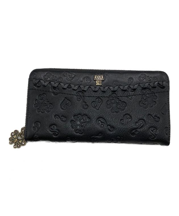 中古・古着通販】ANNA SUI (アナスイ) 長財布 ブラック｜ブランド  
