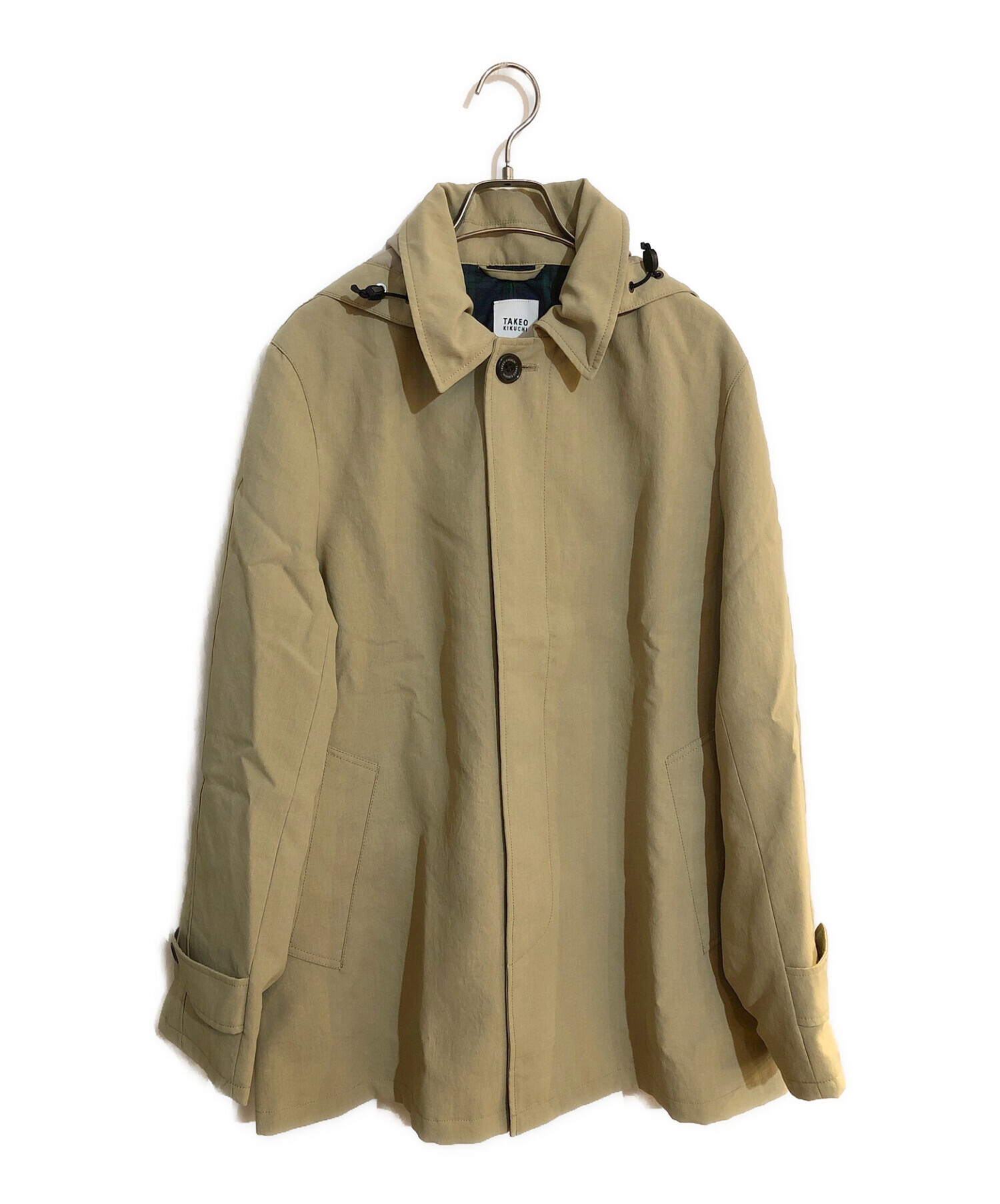 【極美品・タグ付】D&G ピーコート ベージュ 44 中古美品】タケオキクチ ベージュ フード付きコート