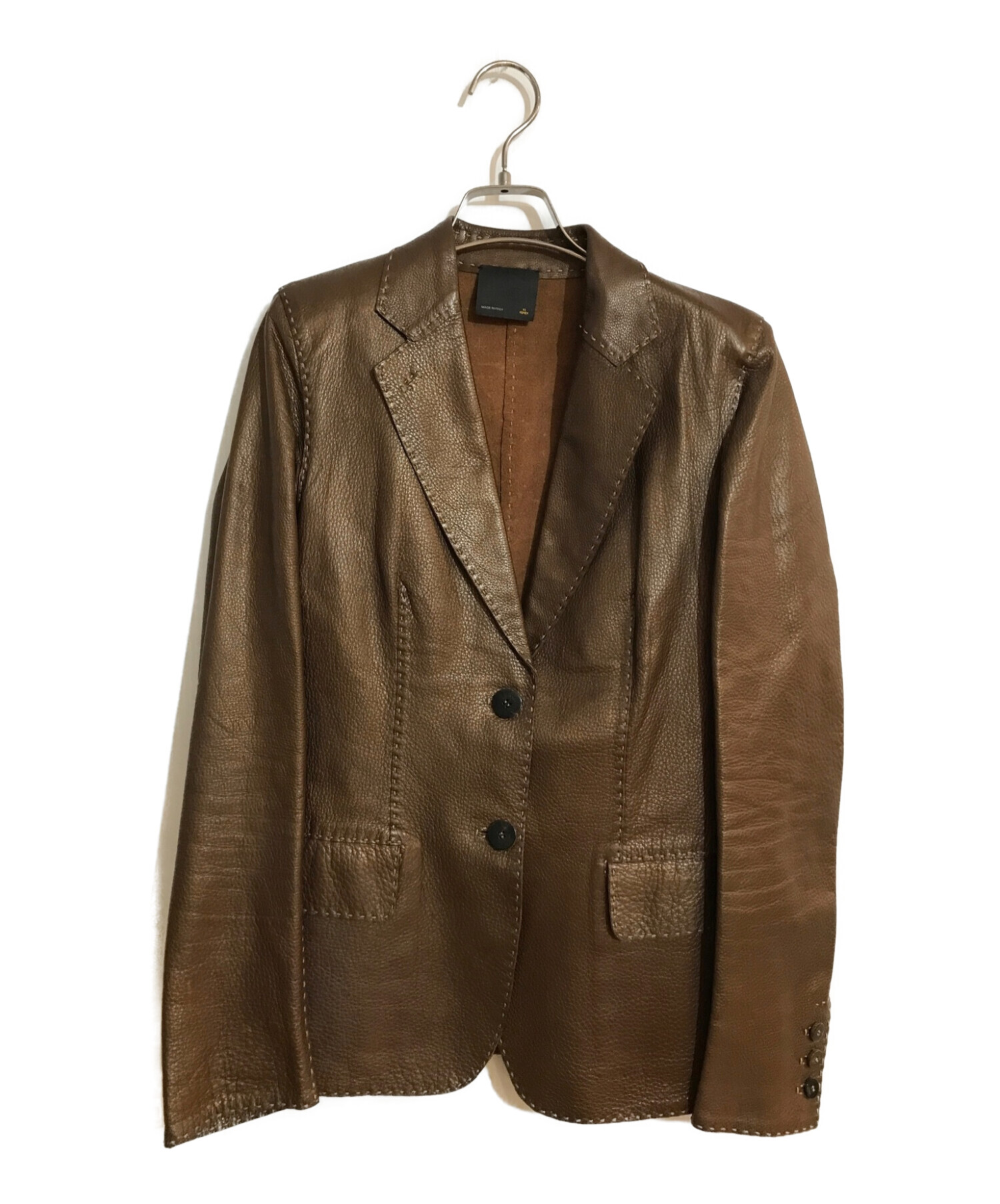 中古・古着通販】FENDI (フェンディ) セレリア2Bレザージャケット  