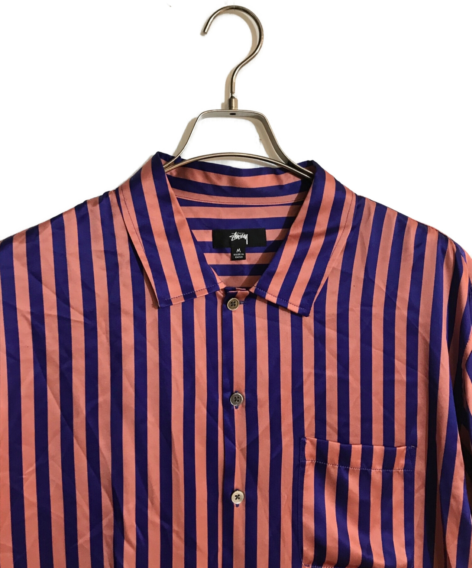 Stussy Striped Silk Shirt Mサイズ　新品季節感夏