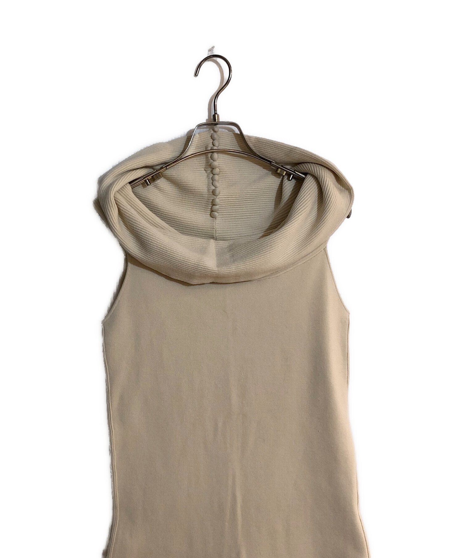 中古・古着通販】AMLOIRE (アンロワール) ニットワンピース アイボリー  