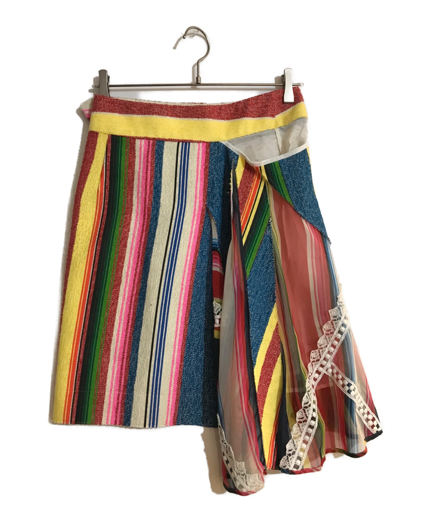 中古・古着通販】sacai (サカイ) マルチストライプスカート マルチ  