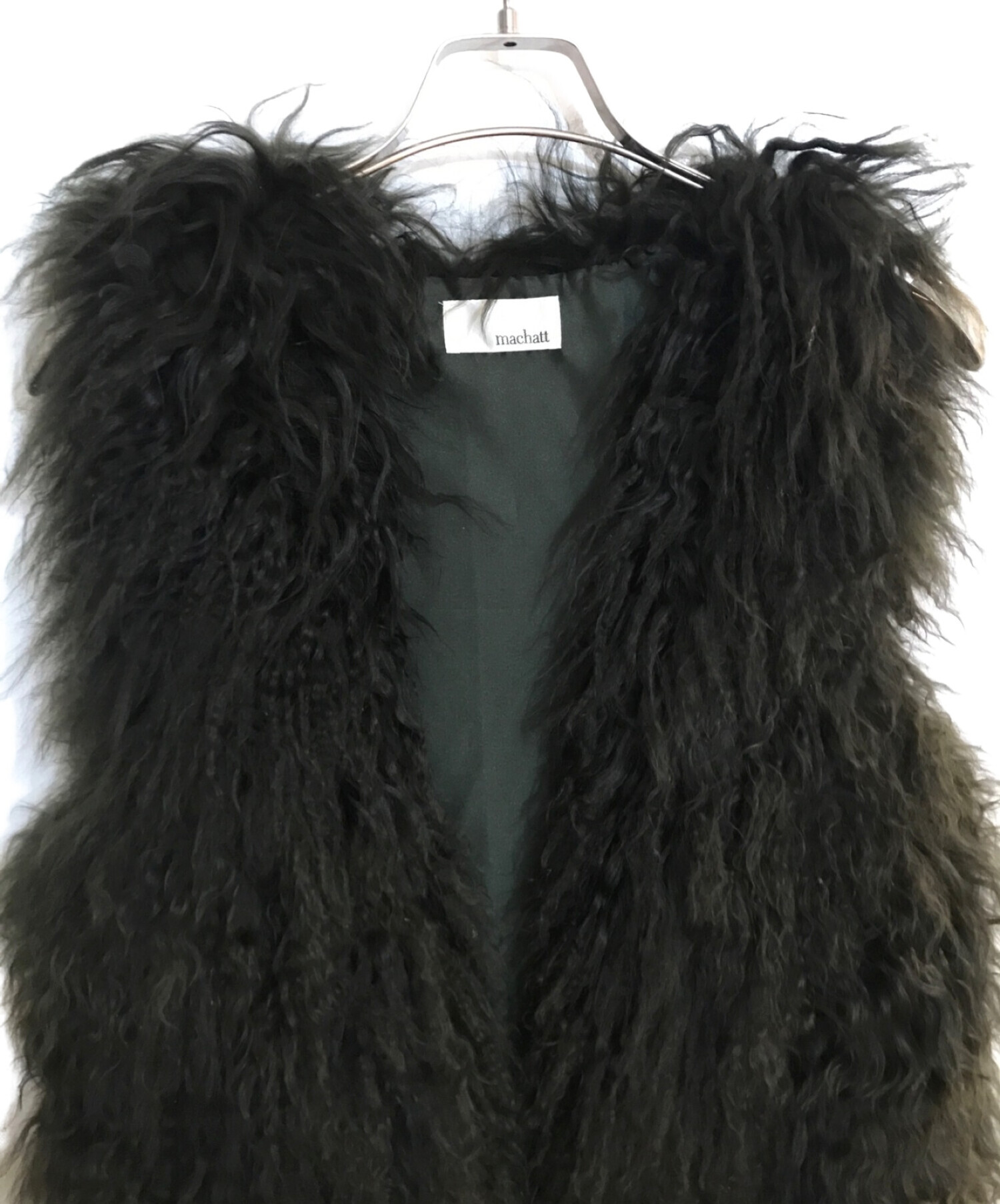 中古・古着通販】machatt (マチャット) ファーベスト グレー サイズ 