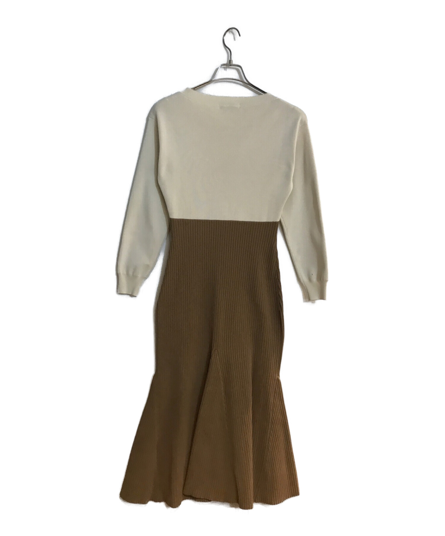 中古・古着通販】Noble (ノーブル) ラウンドネックバイカラーニット  