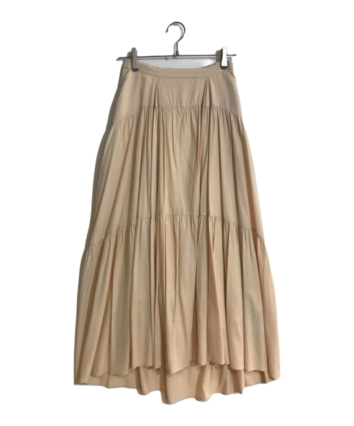 中古・古着通販】CLANE (クラネ) CURVE LINE TIERED SKIRT/カーブ  