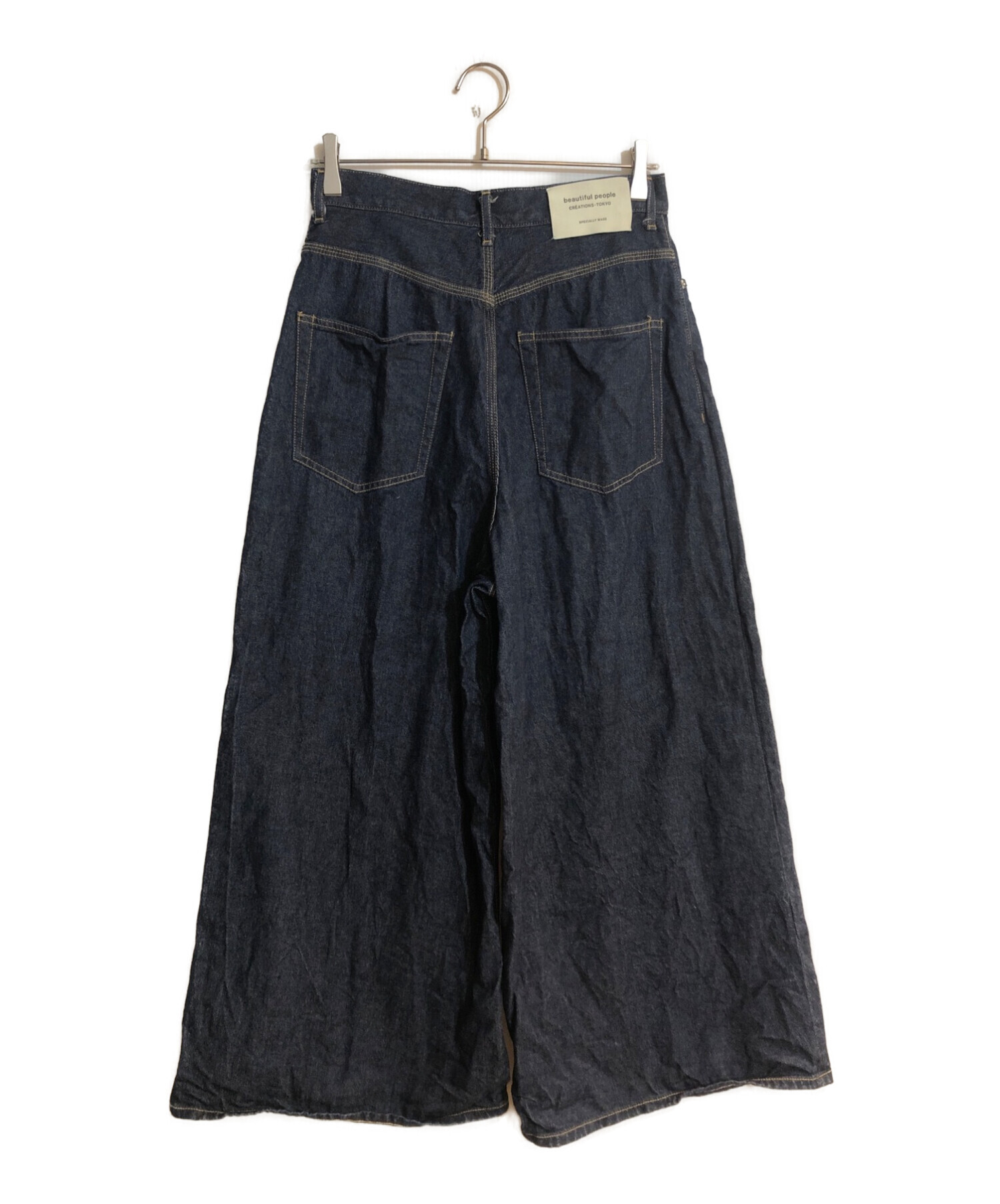 beautiful people／ツイルワイドパンツ tropical wool mohair side