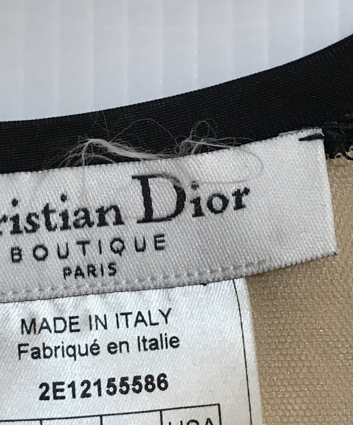 Christian にじり寄っ Dior BOUTIQUE PARIS ゴシックロゴトップス