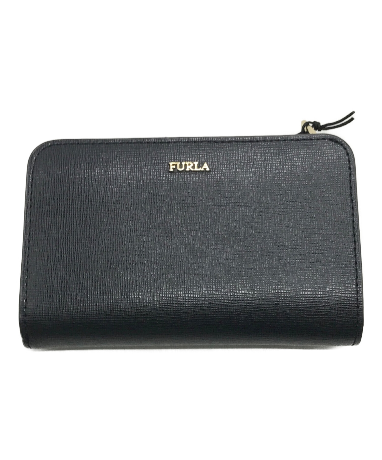 中古・古着通販】FURLA (フルラ) 2つ折り財布 ブラック 未使用品