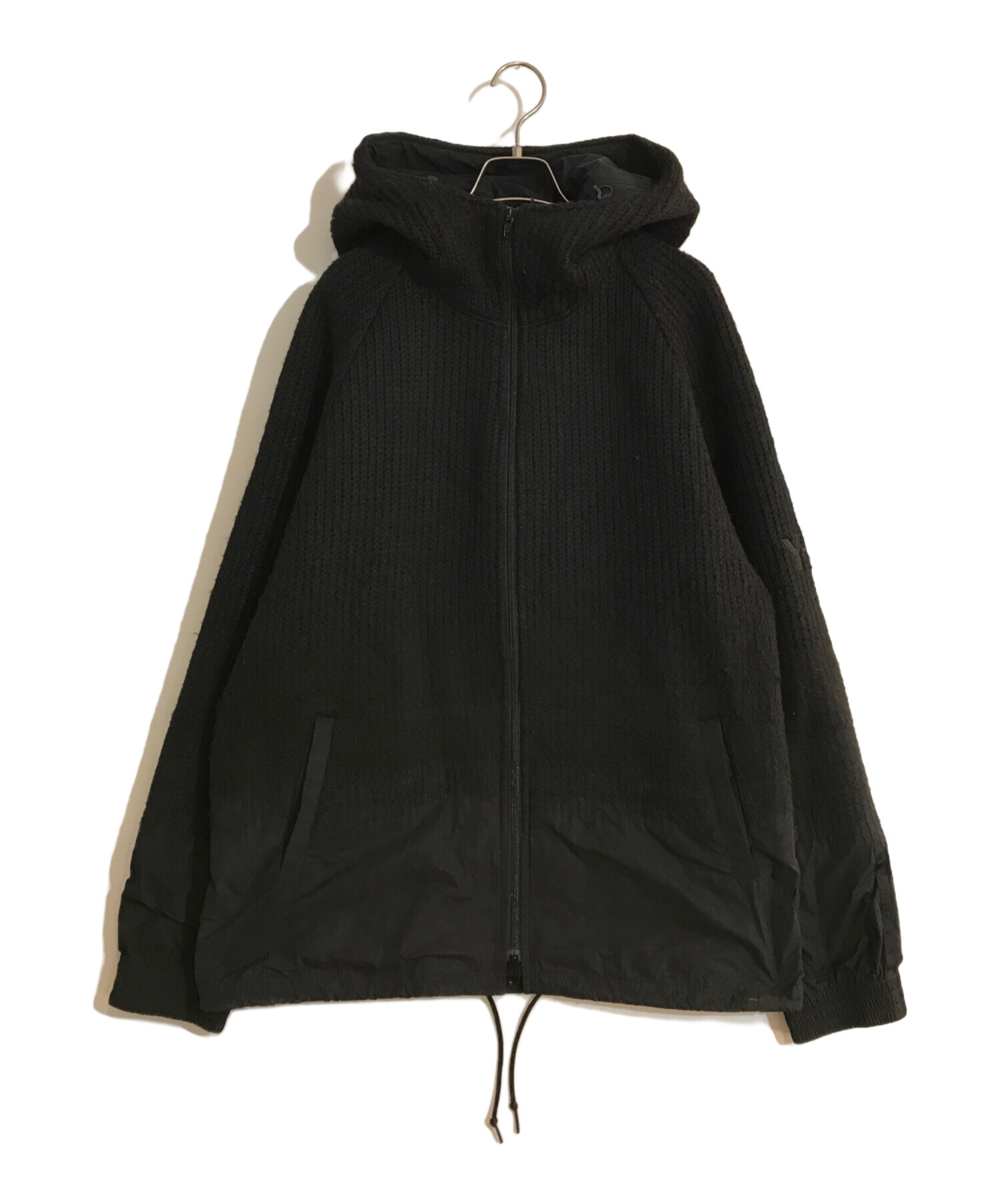 中古・古着通販】Y-3 (ワイスリー) M PUNCHED KNIT-NYLON HOODED 
