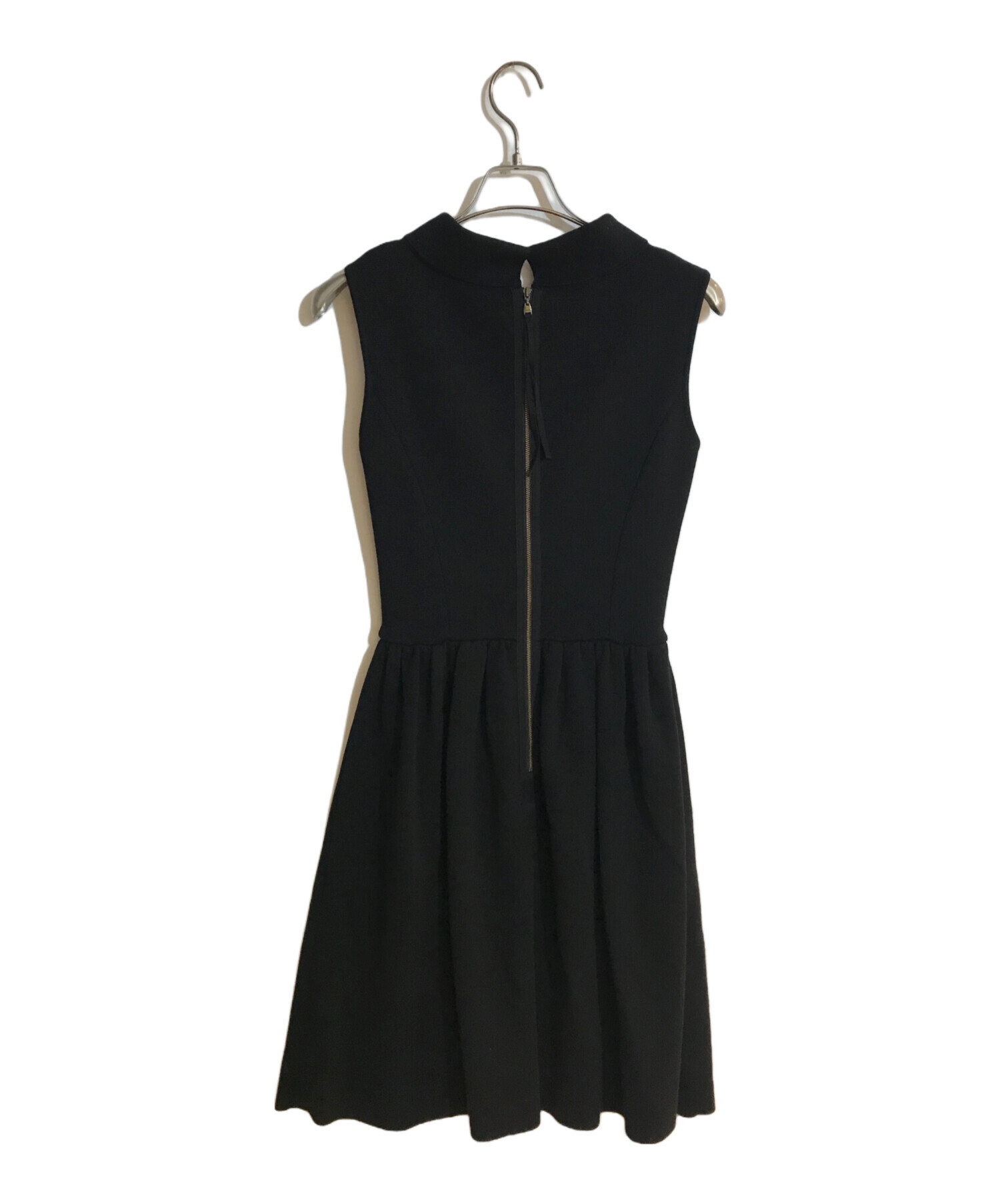 foxey フォクシーノースリーブワンピースブラックニット40