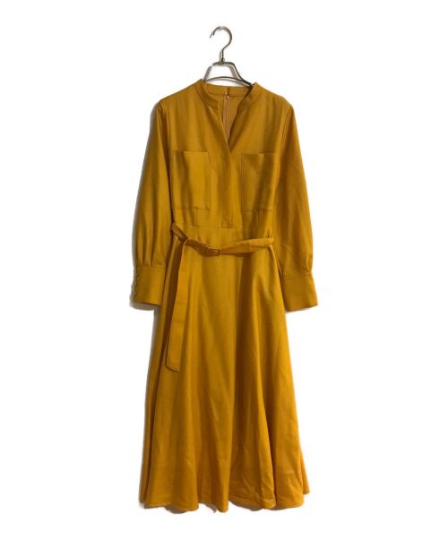 クリーニング済☆アルアバイル ジョーゼットスラシュネックワンピース