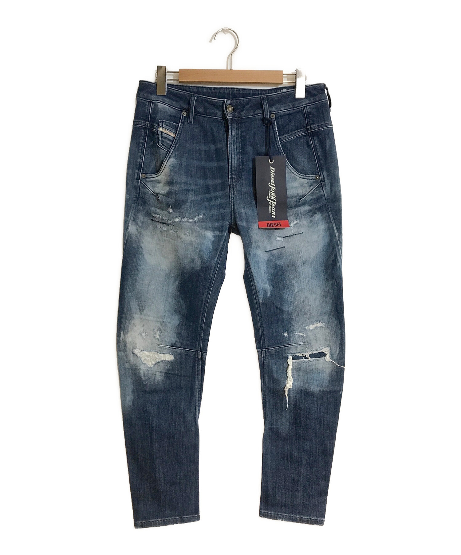 中古・古着通販】DIESEL (ディーゼル) ジョグデニムパンツ ブルー 