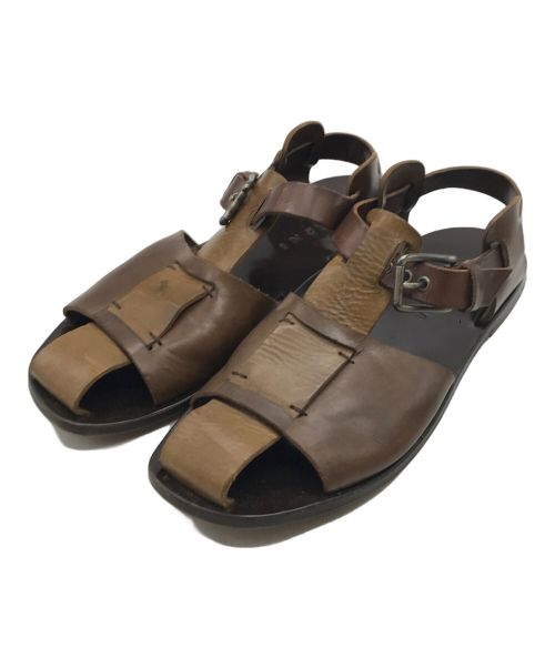 中古・古着通販】MARNI (マルニ) グルカサンダル ブラウン サイズ:41 