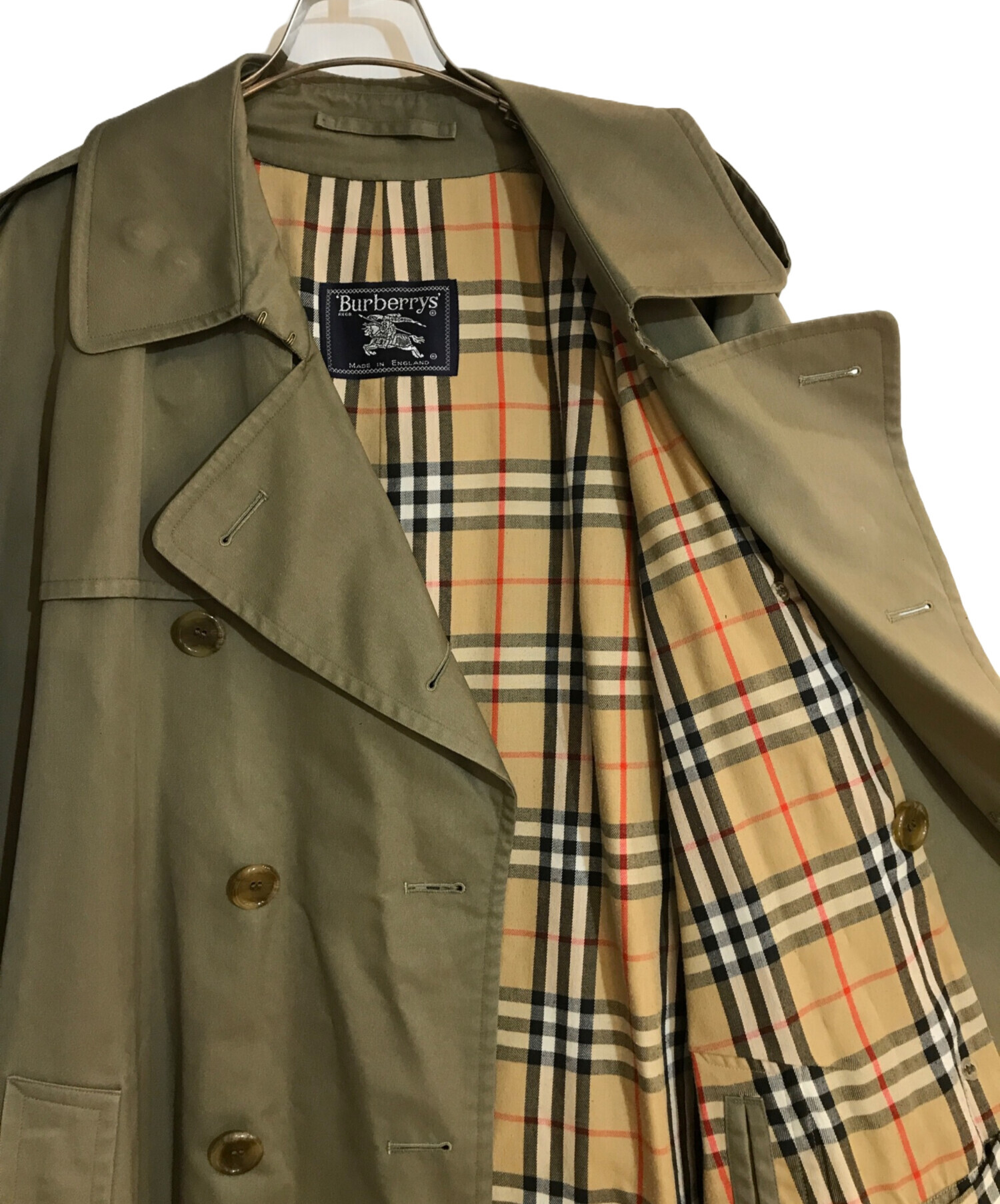 Burberrys トレンチコート ベージュ チェック柄 Burberrys トレンチコート ベージュ チェック柄
