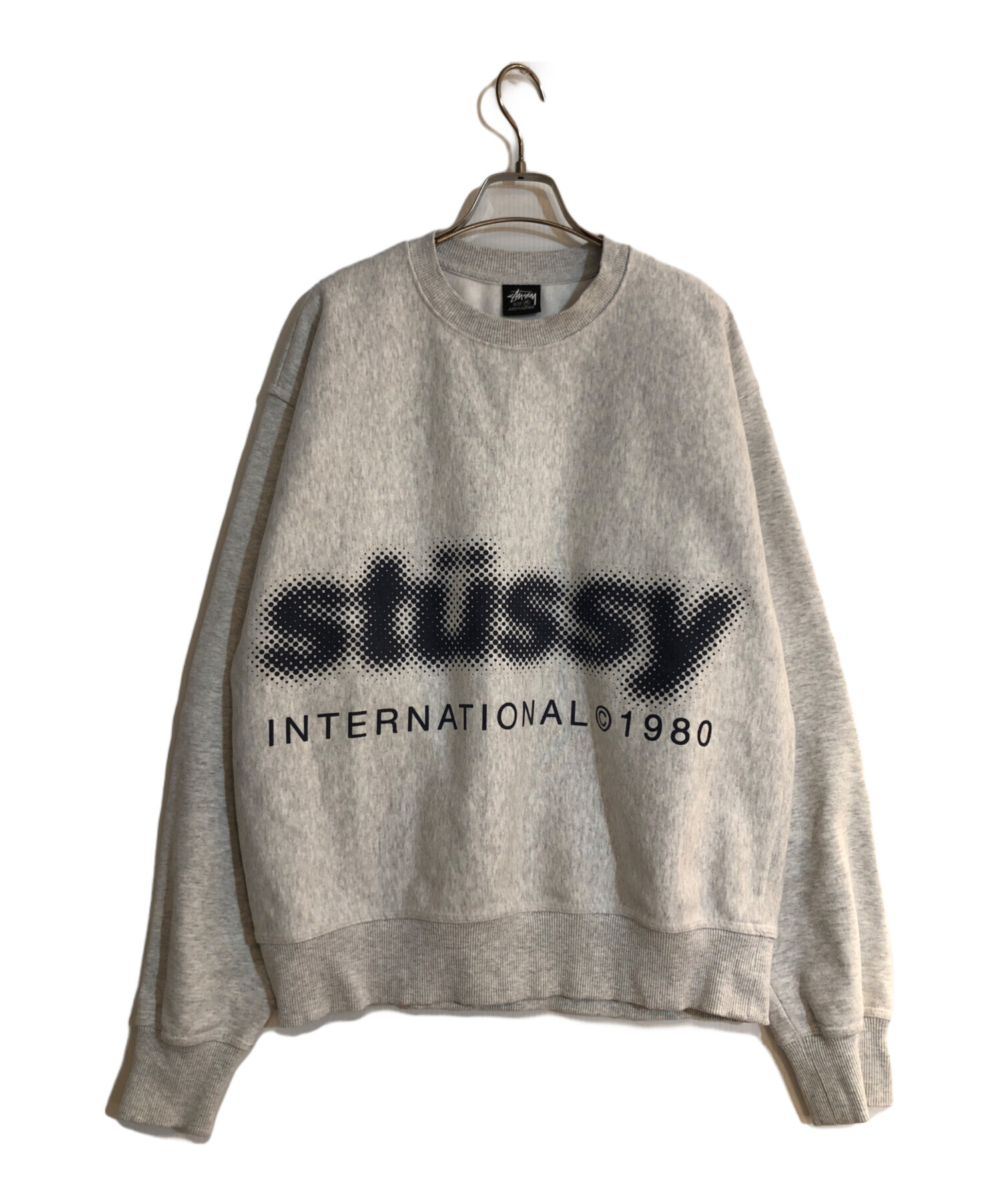 中古・古着通販】stussy (ステューシー) Blur CREW グレー×ネイビー 