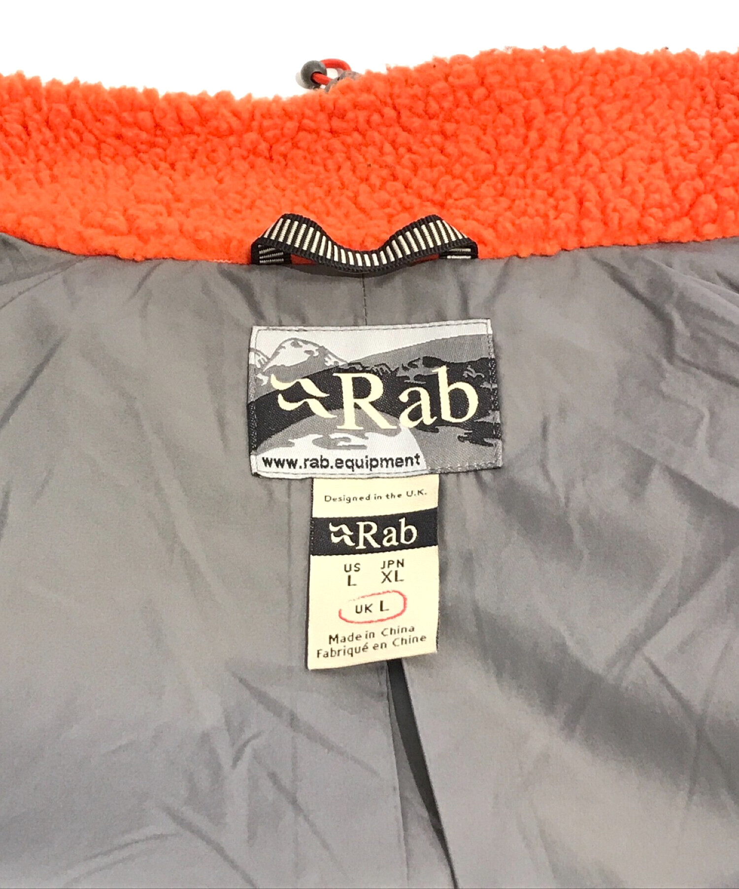 Rab (ラブ) フリースジャケット オレンジ サイズ:UK L