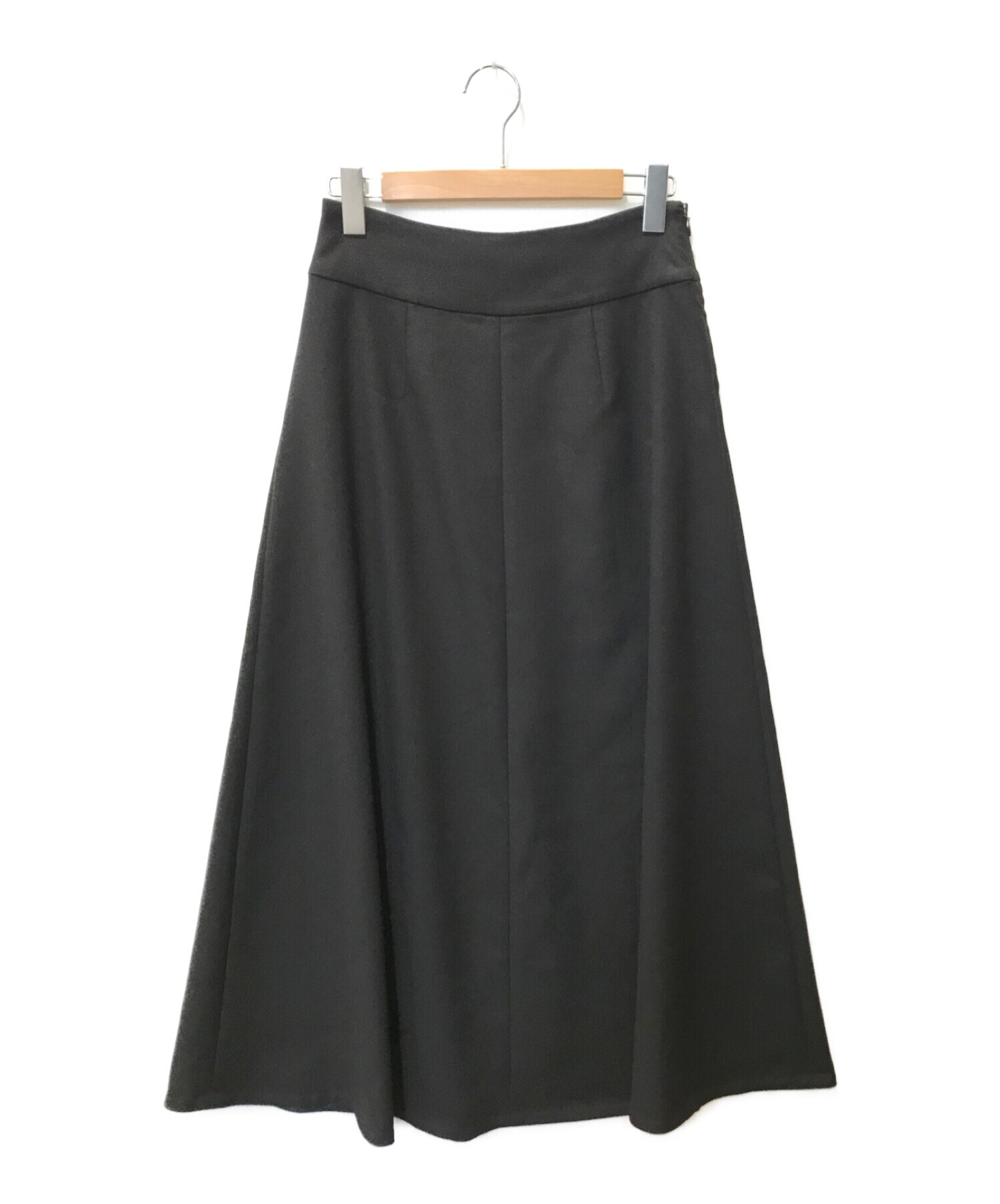 AP STUDIO (エーピーストゥディオ) スポンジフレアスカート ブラック サイズ:38