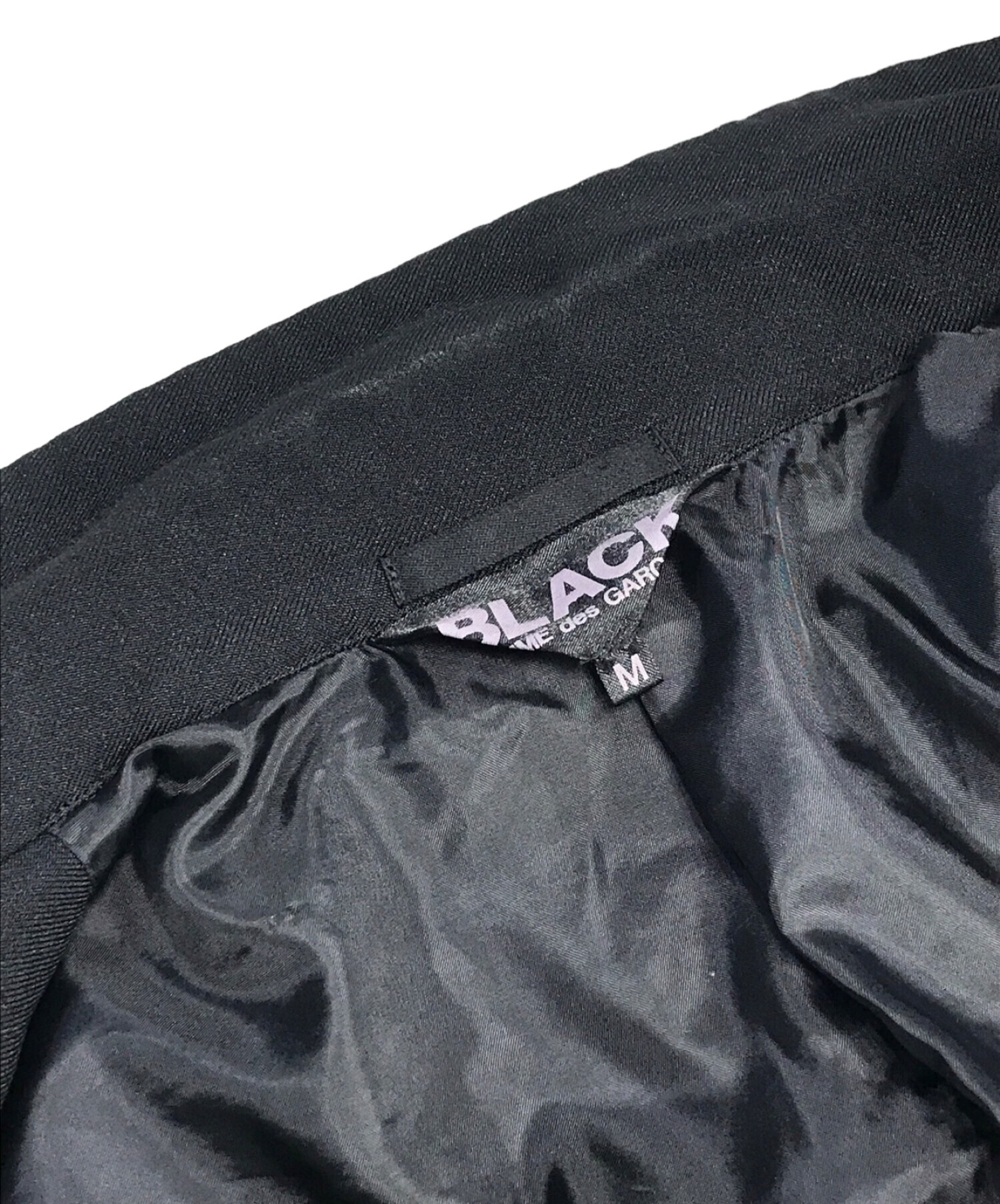 BLACK COMME des GARCONS (ブラックコムデギャルソン) 製品染めハトメデザイン4Bジャケット ブラック サイズ:M